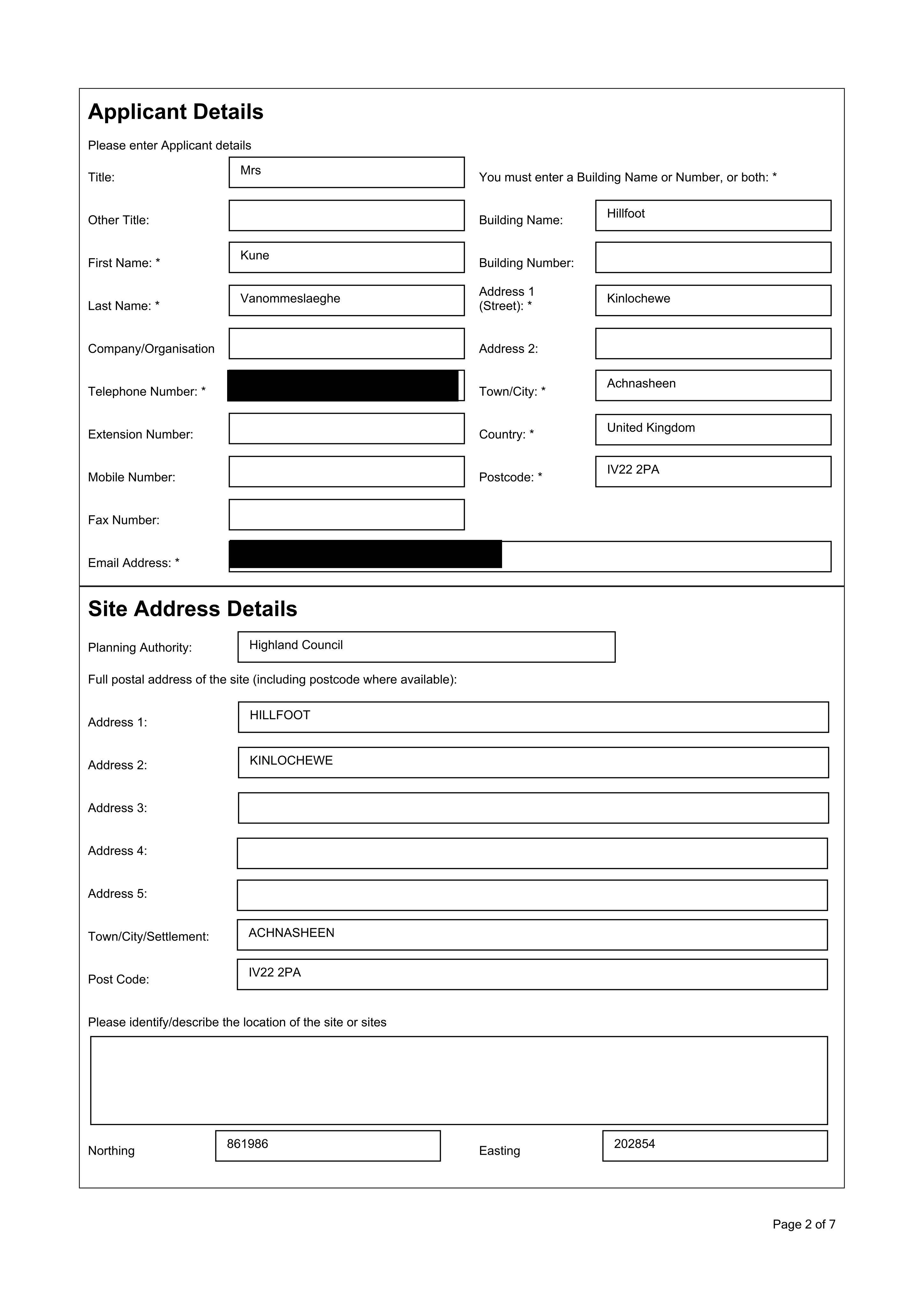 Planning document