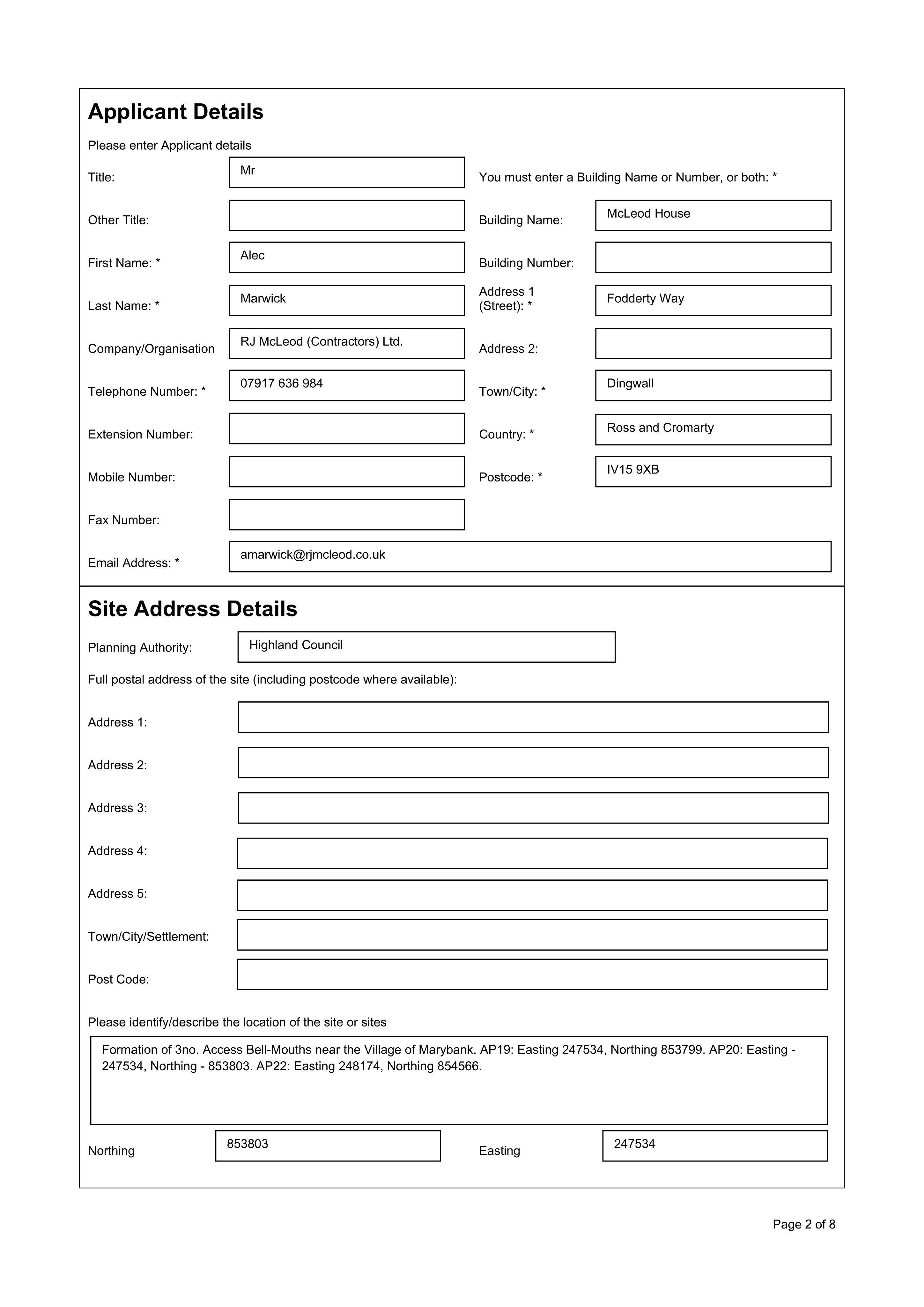 Planning document