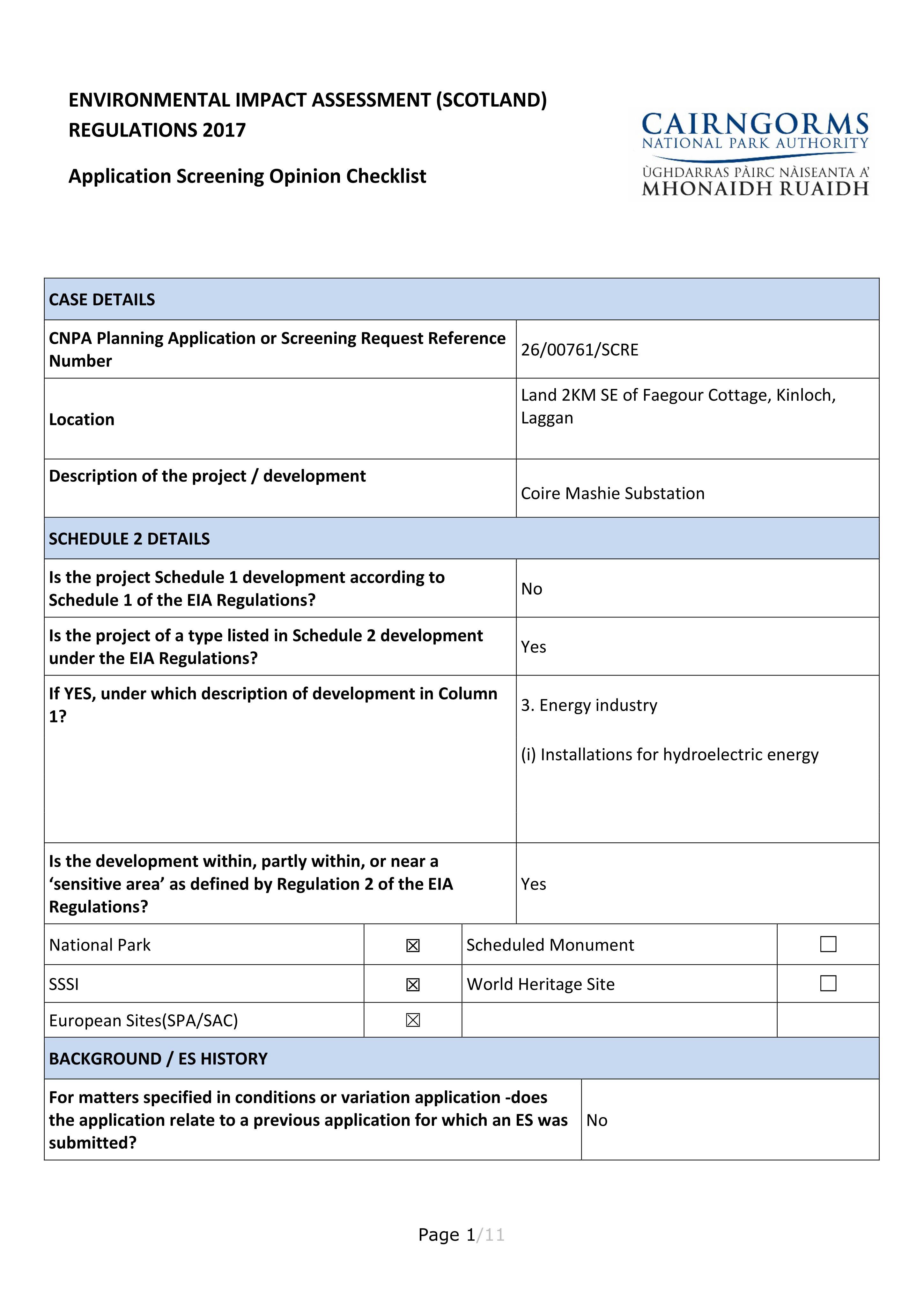 Planning document