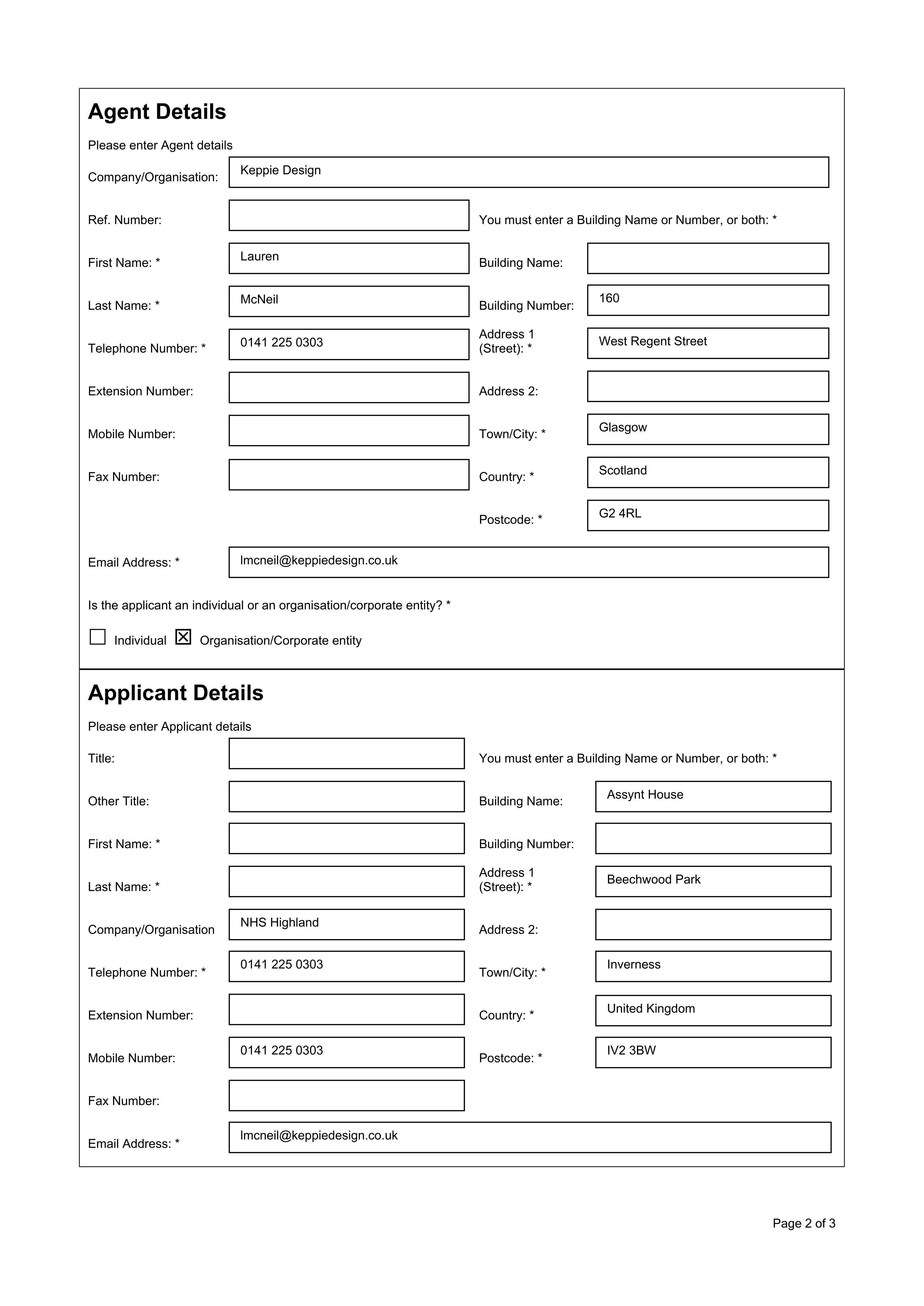 Planning document
