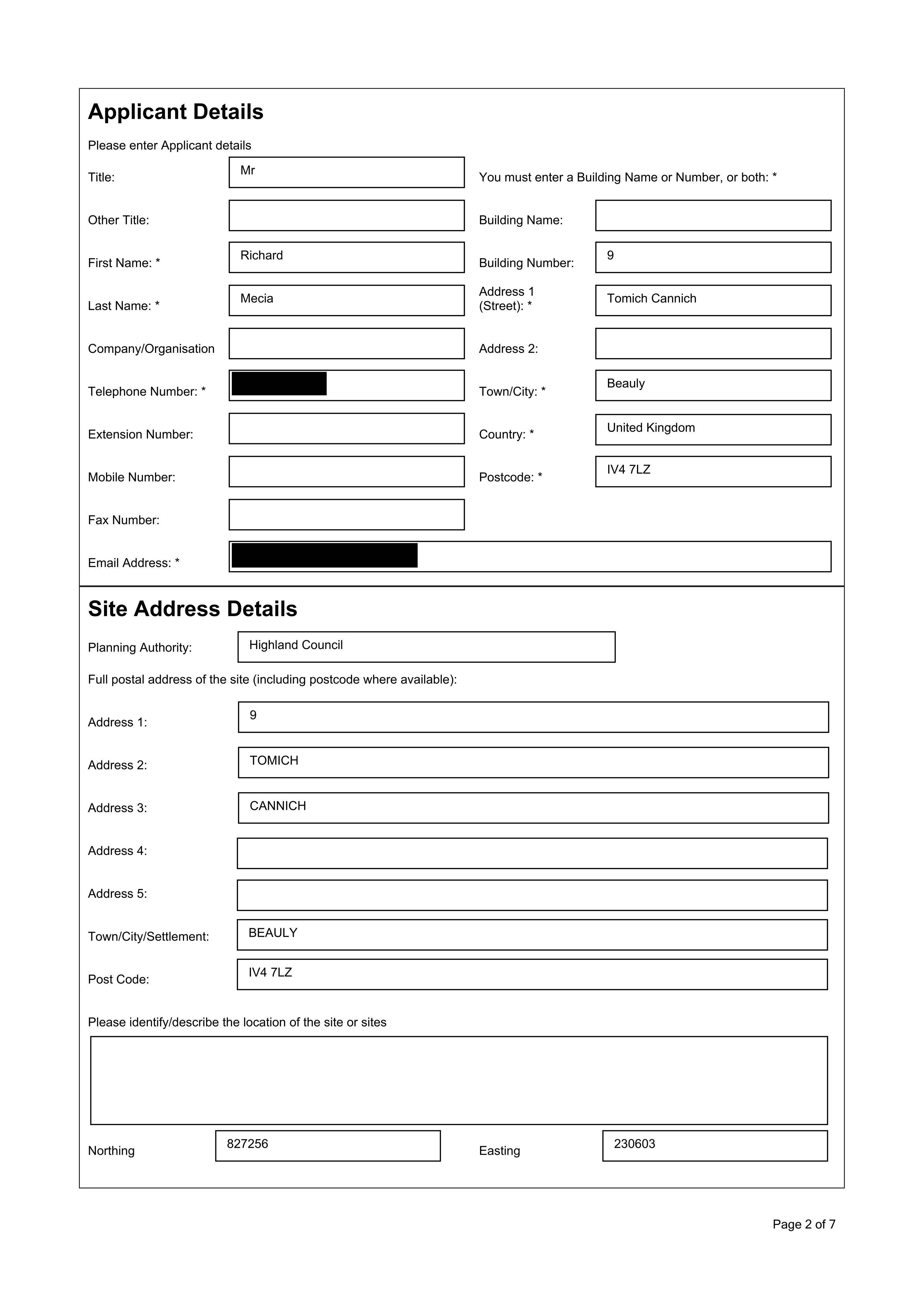 Planning document