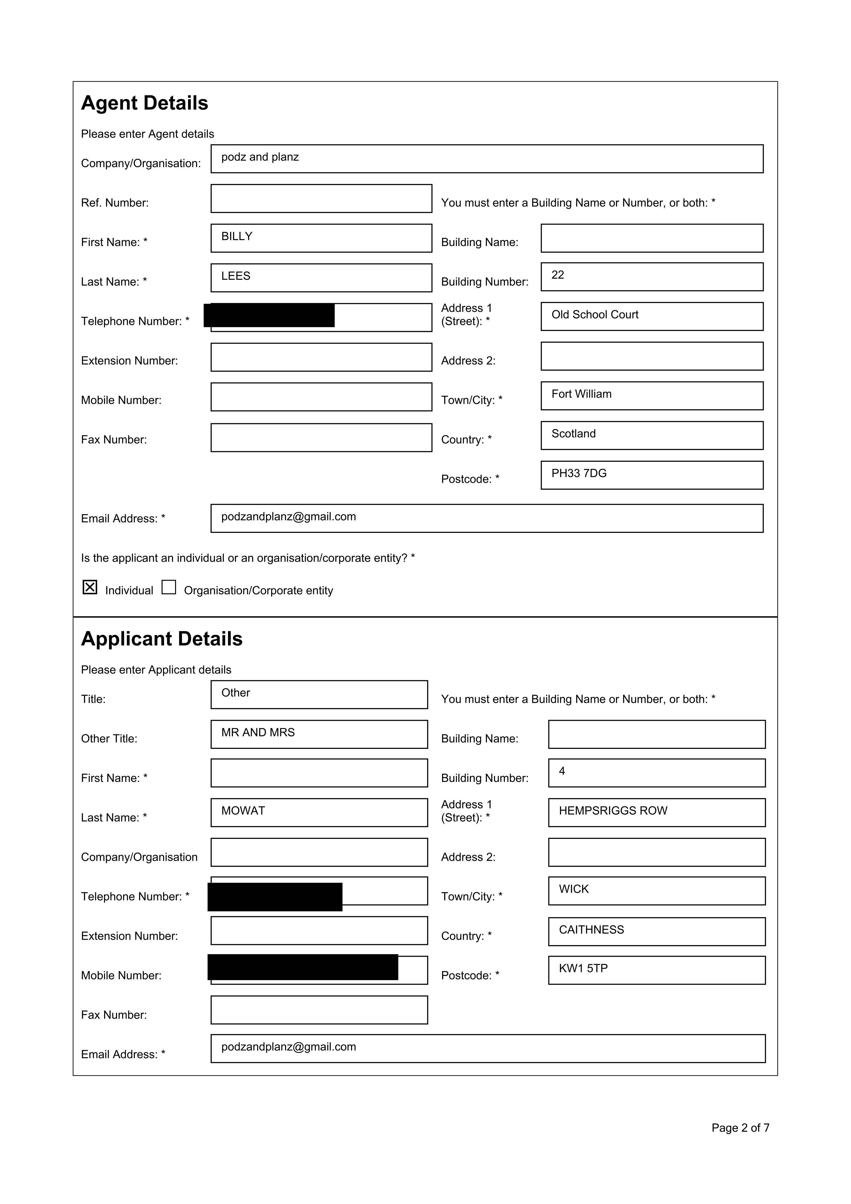 Planning document