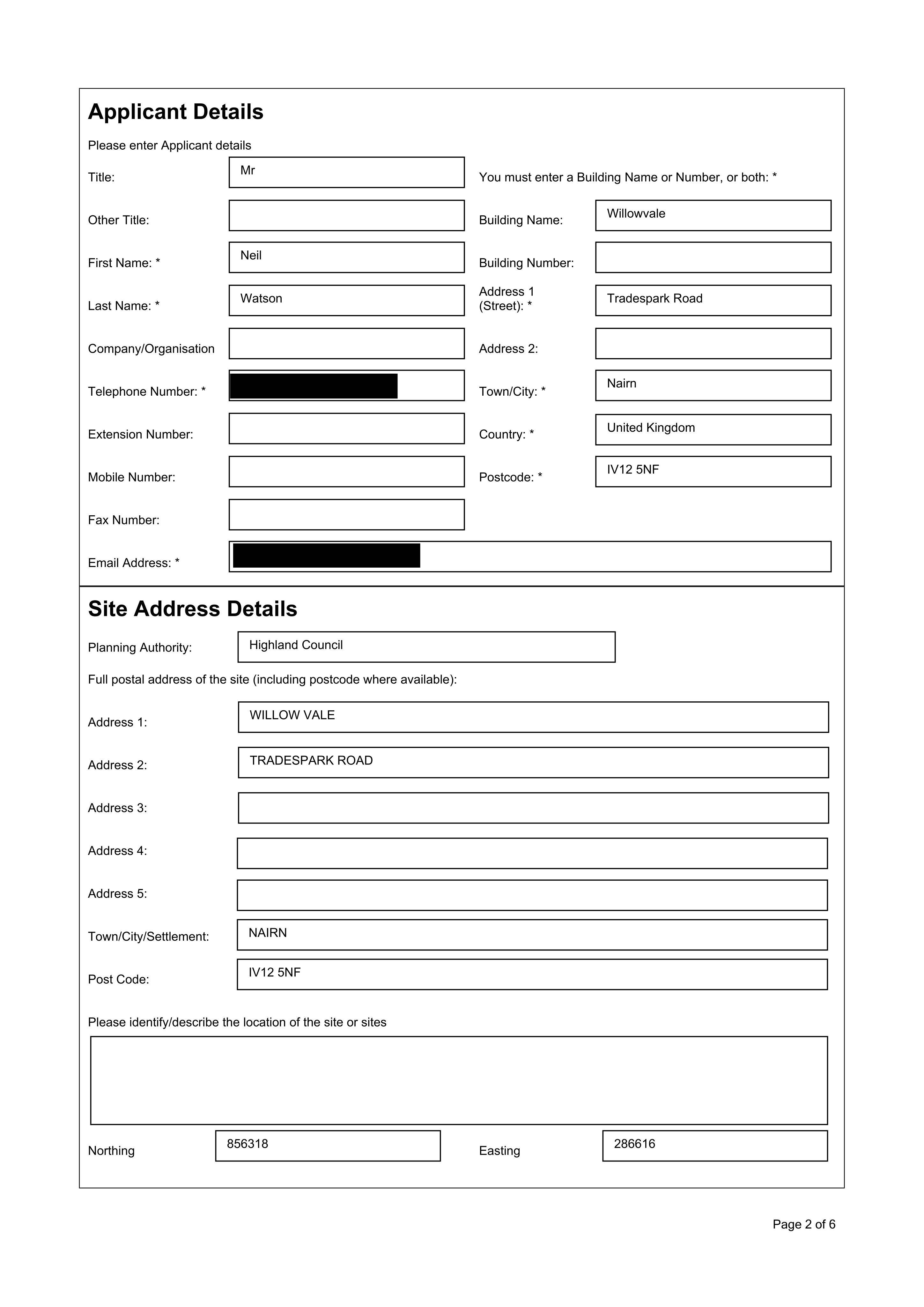 Planning document