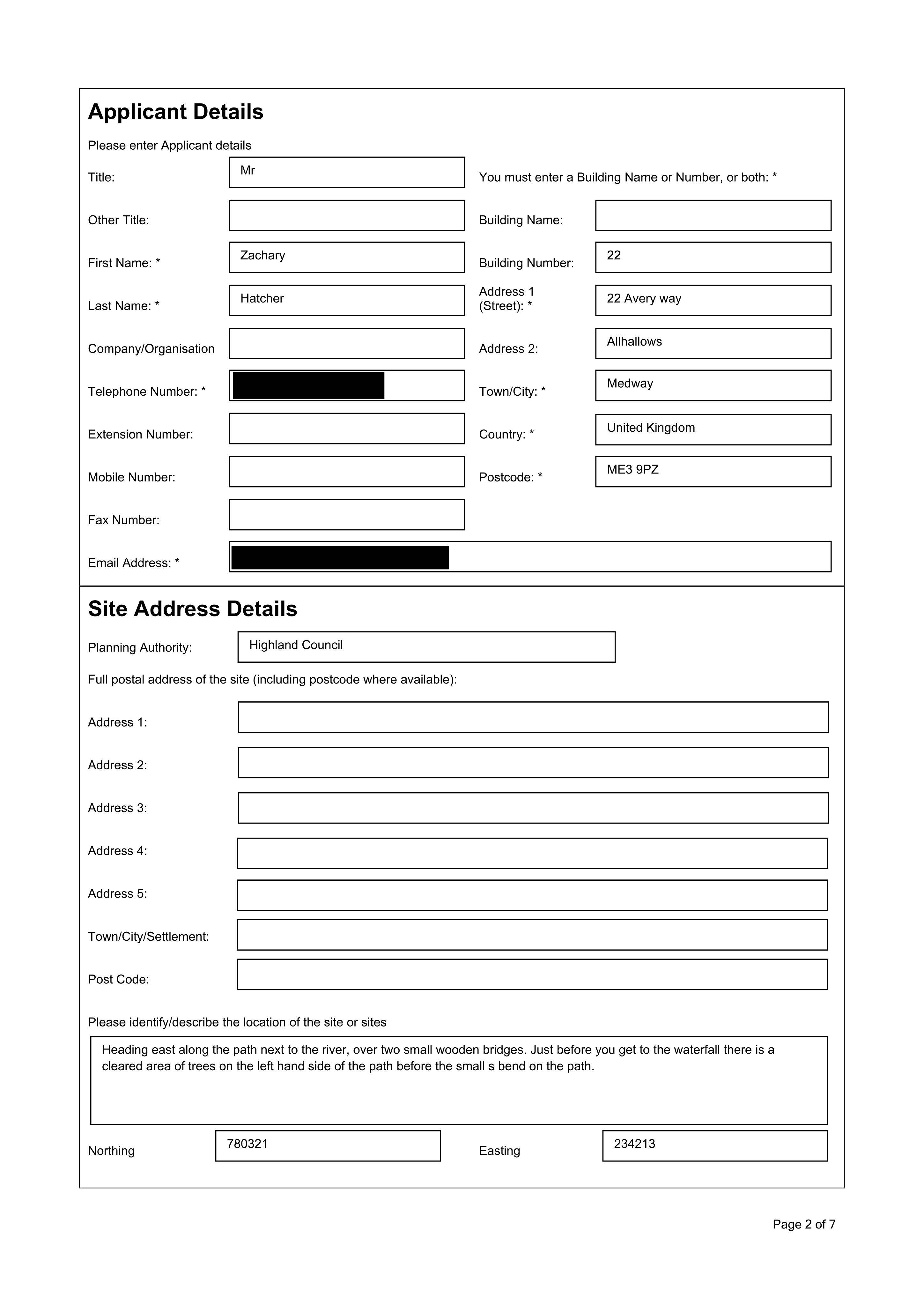 Planning document