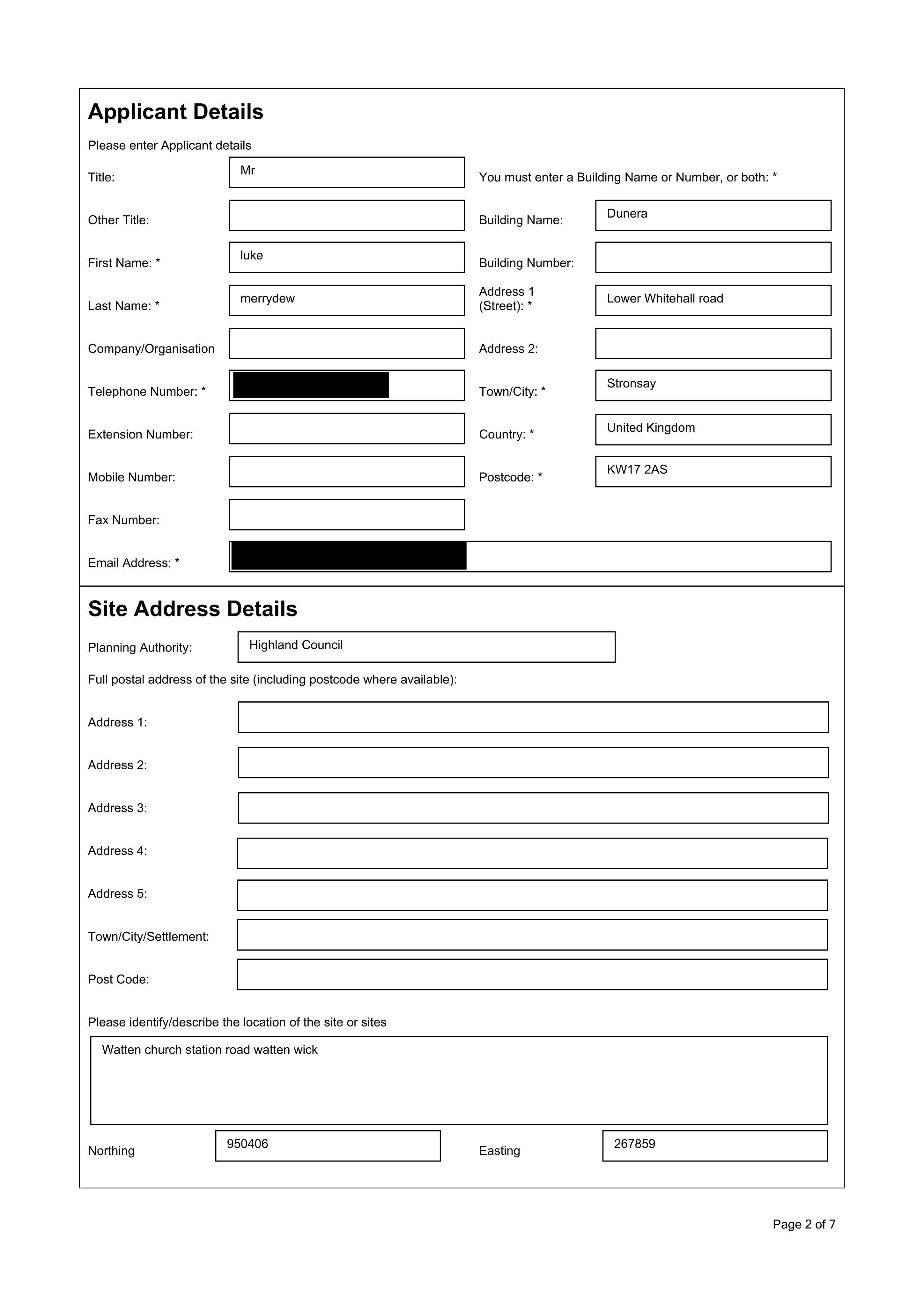 Planning document