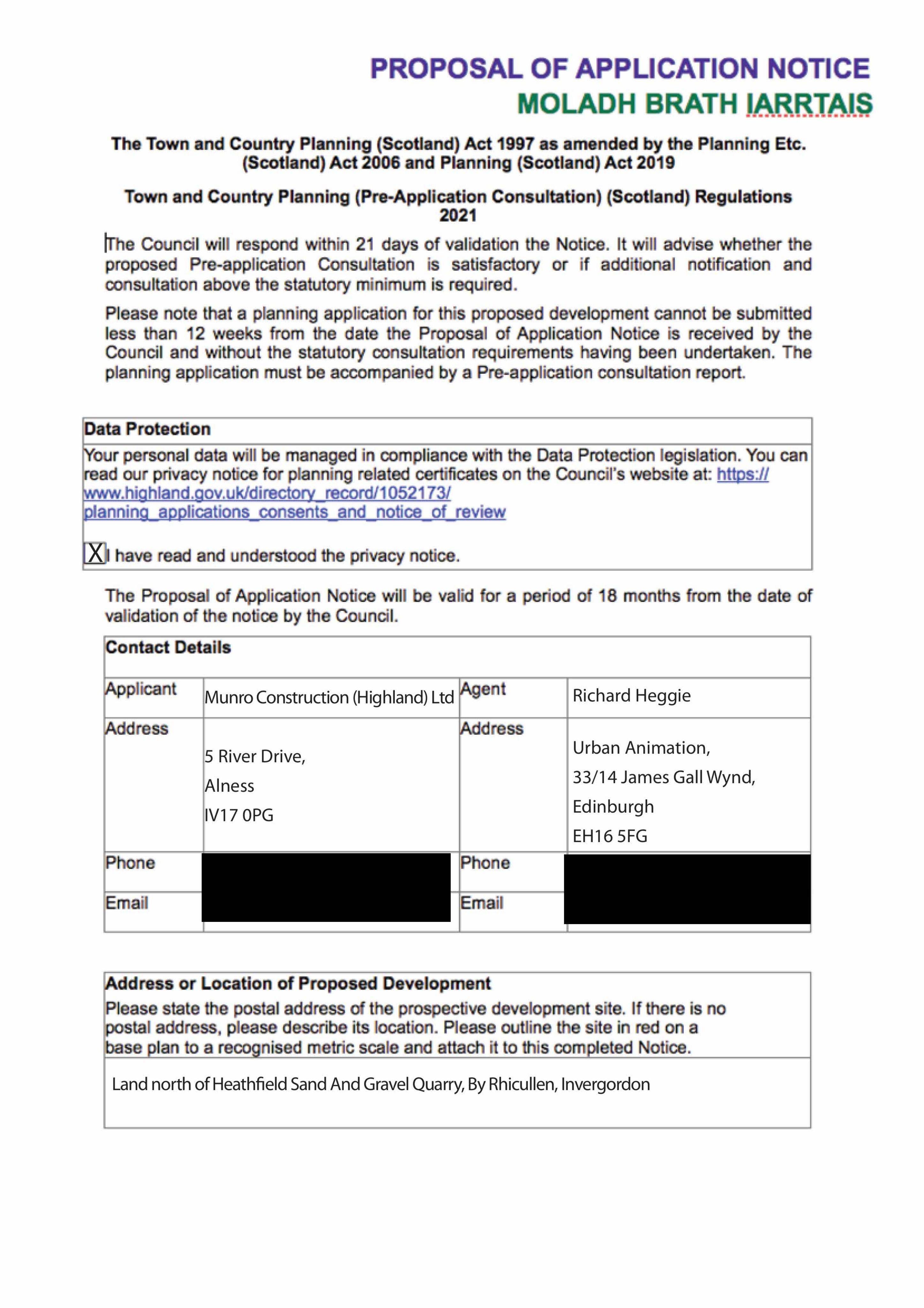 Planning document