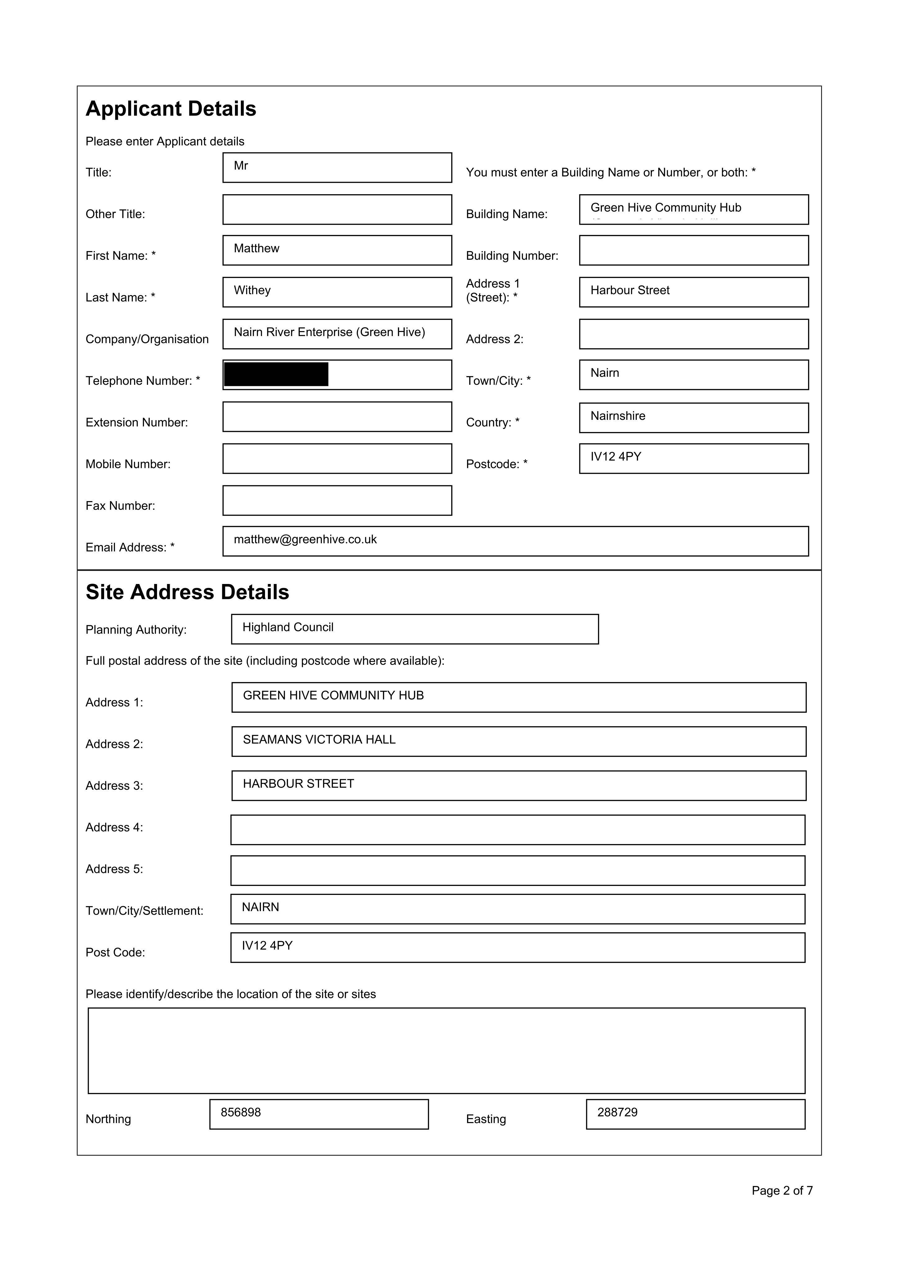 Planning document