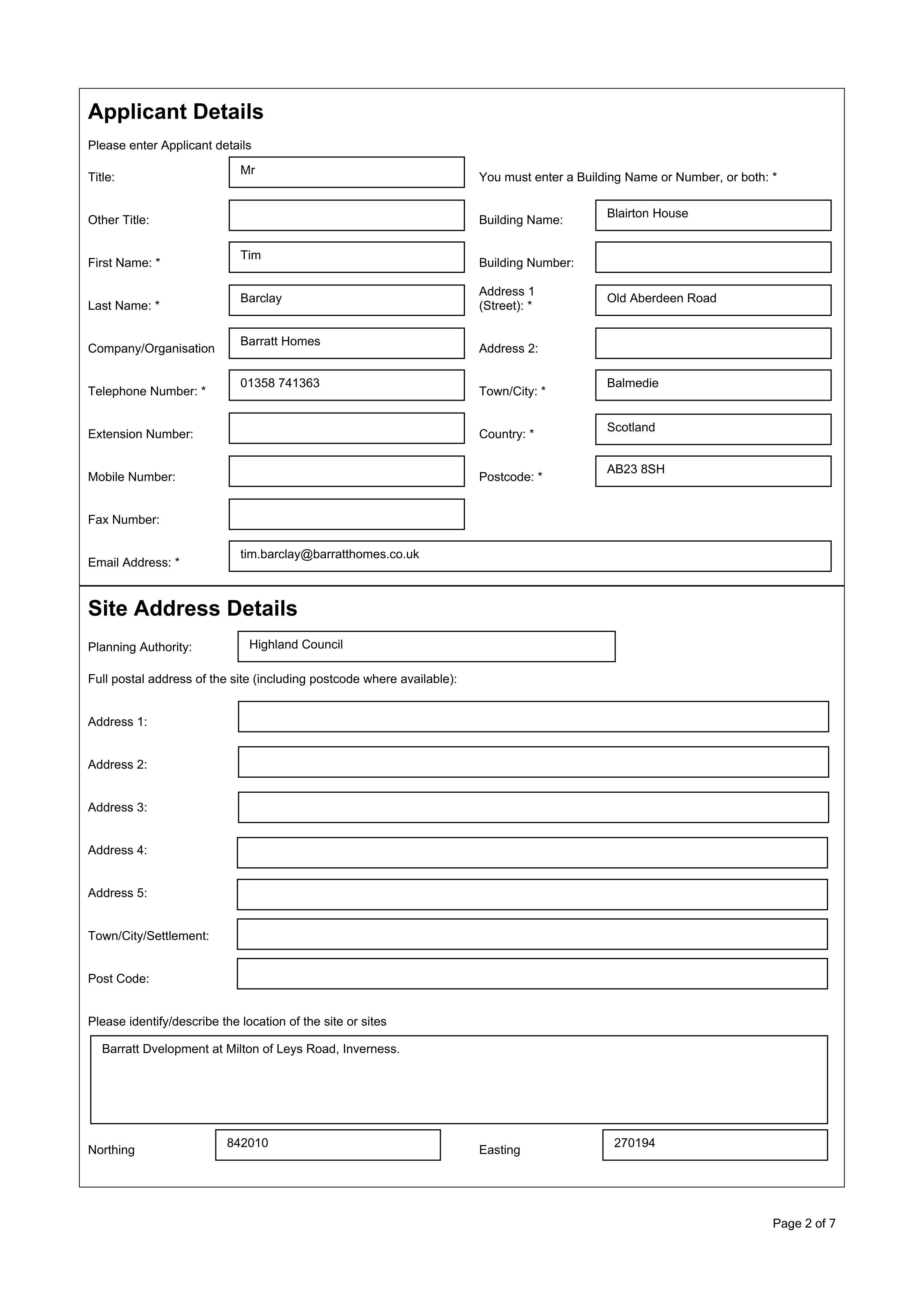 Planning document