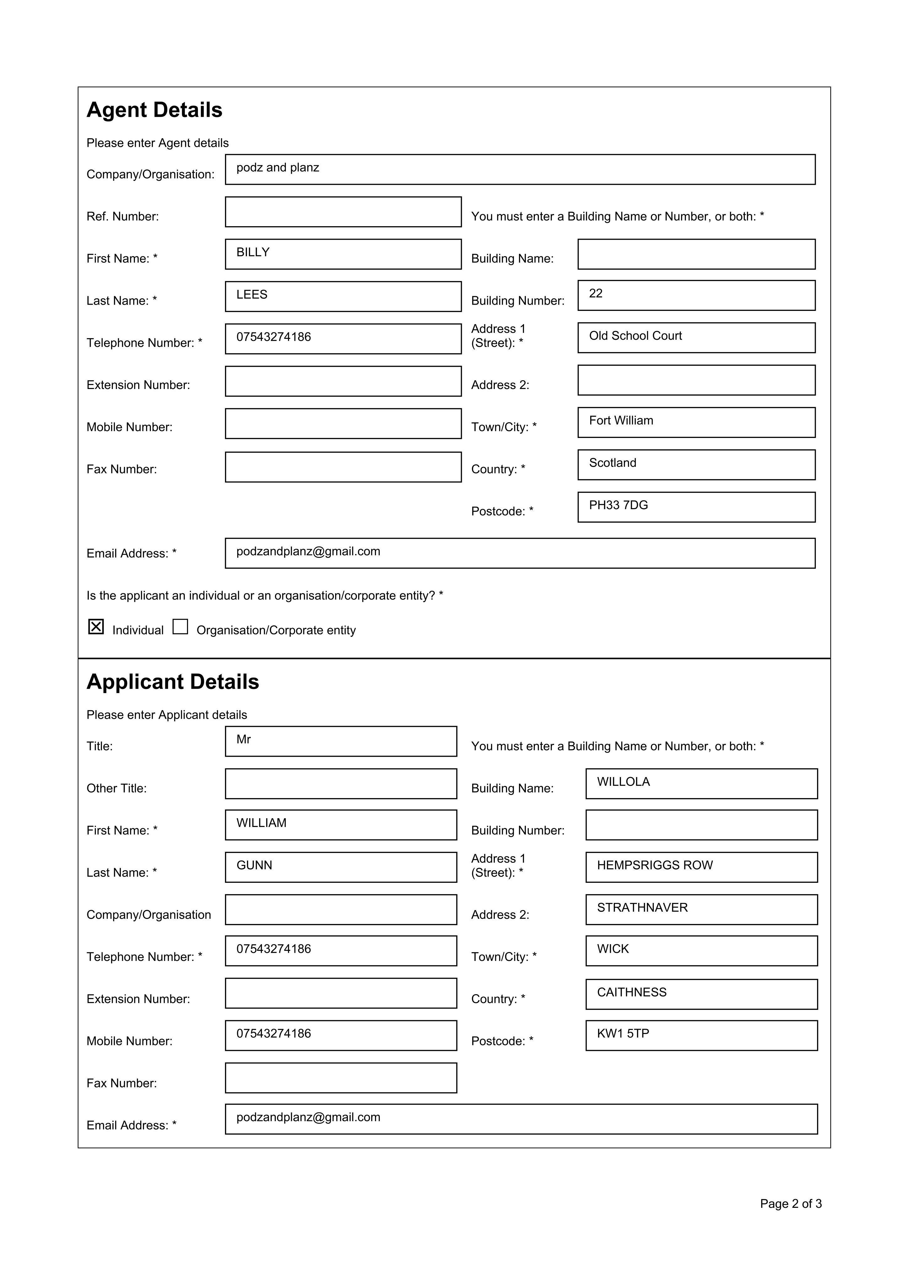 Planning document