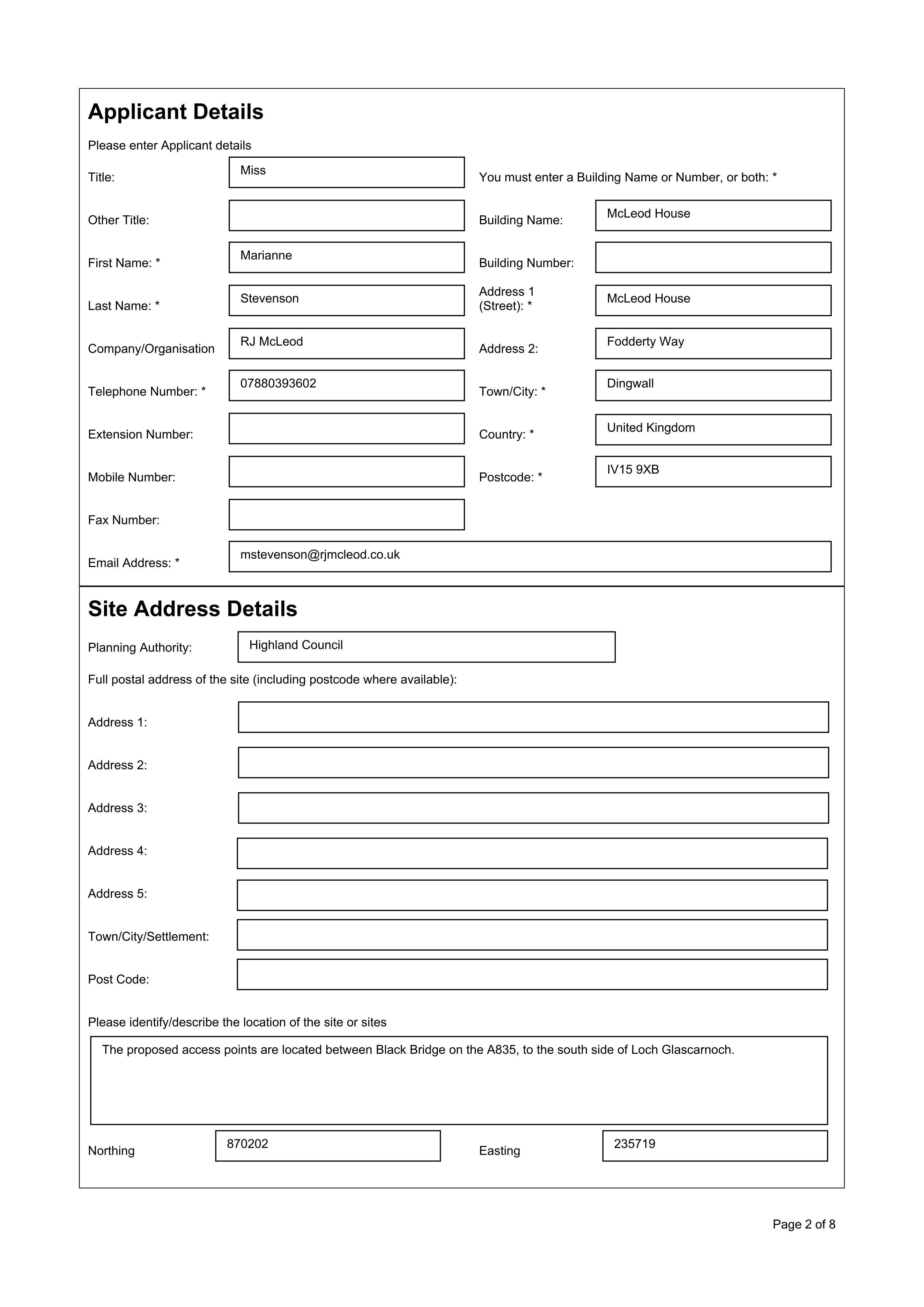 Planning document