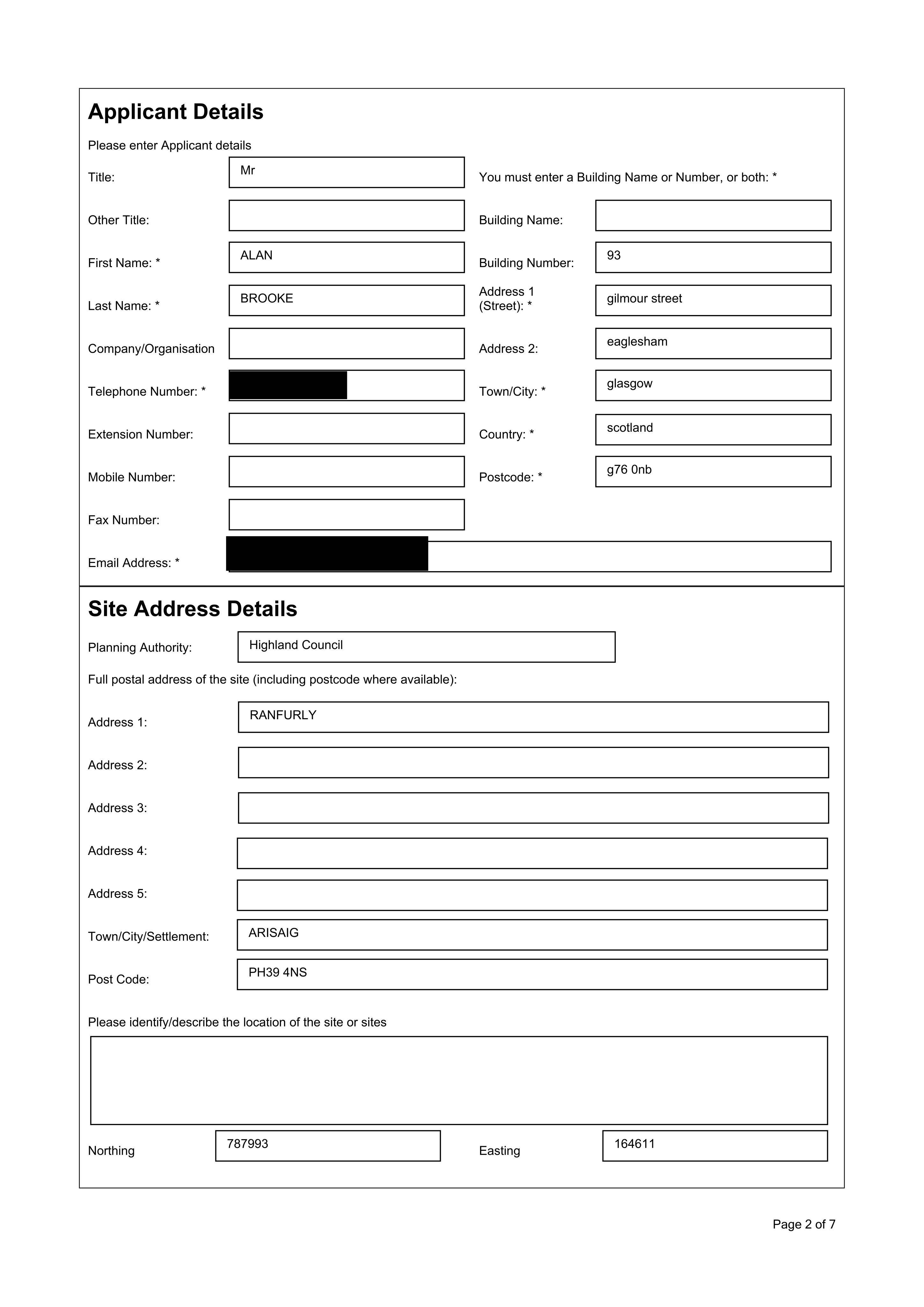 Planning document