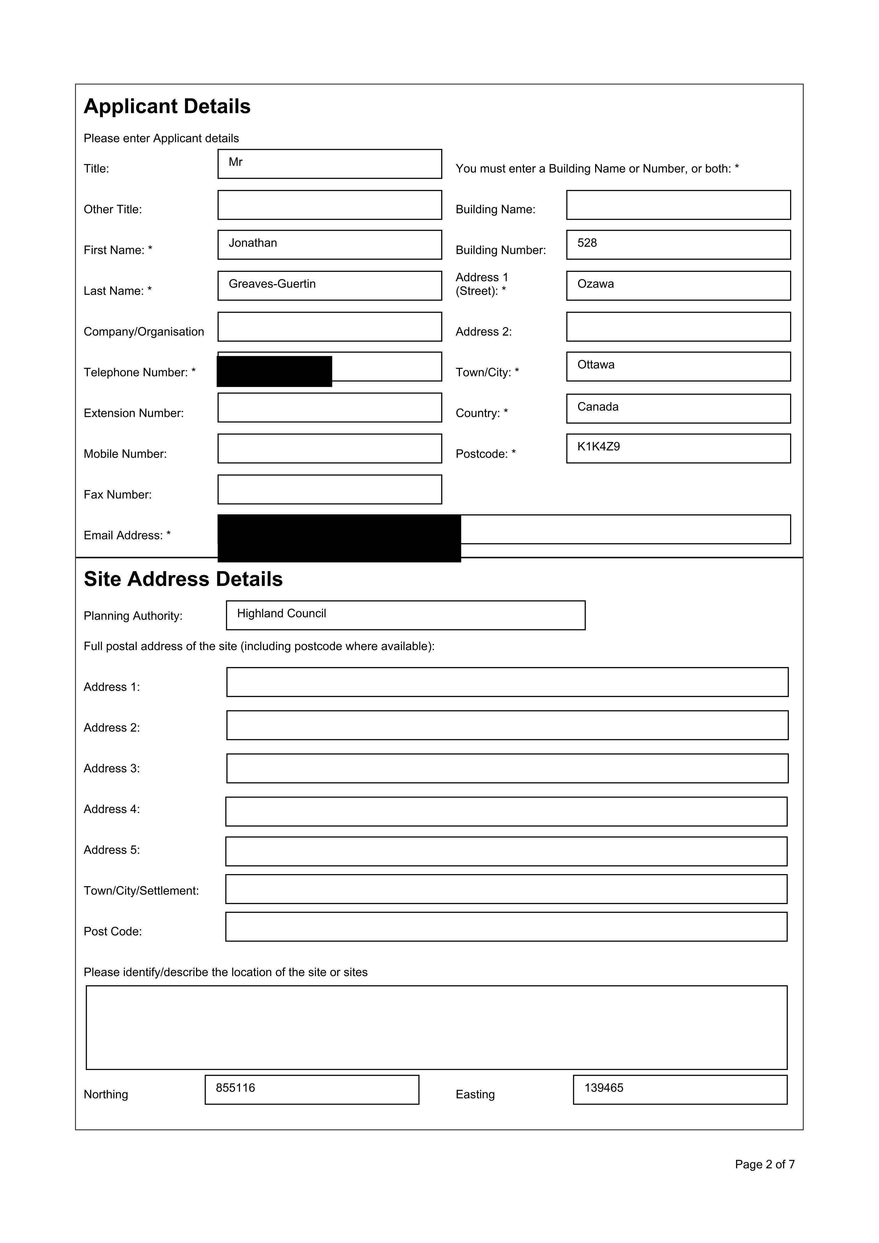 Planning document