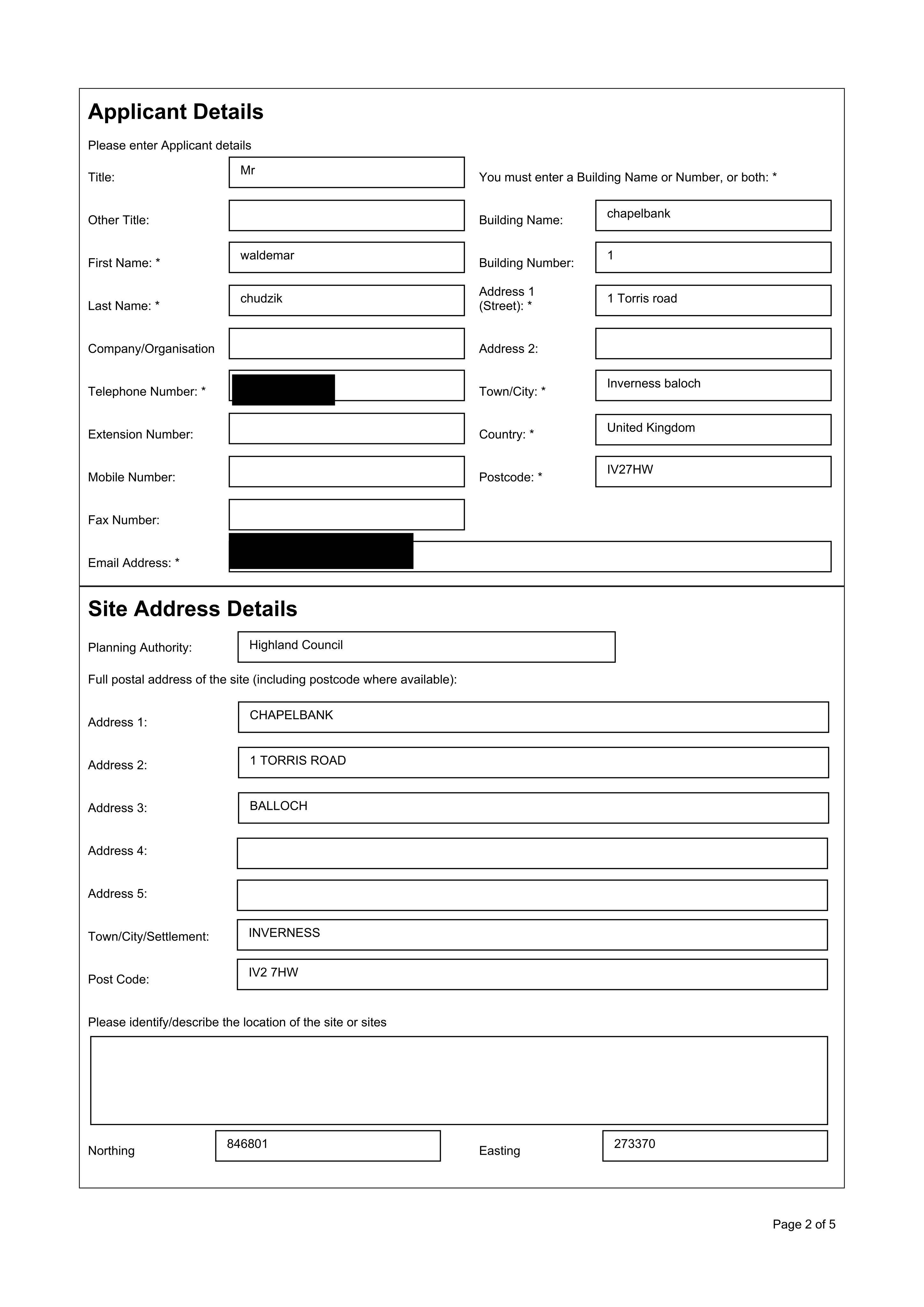 Planning document