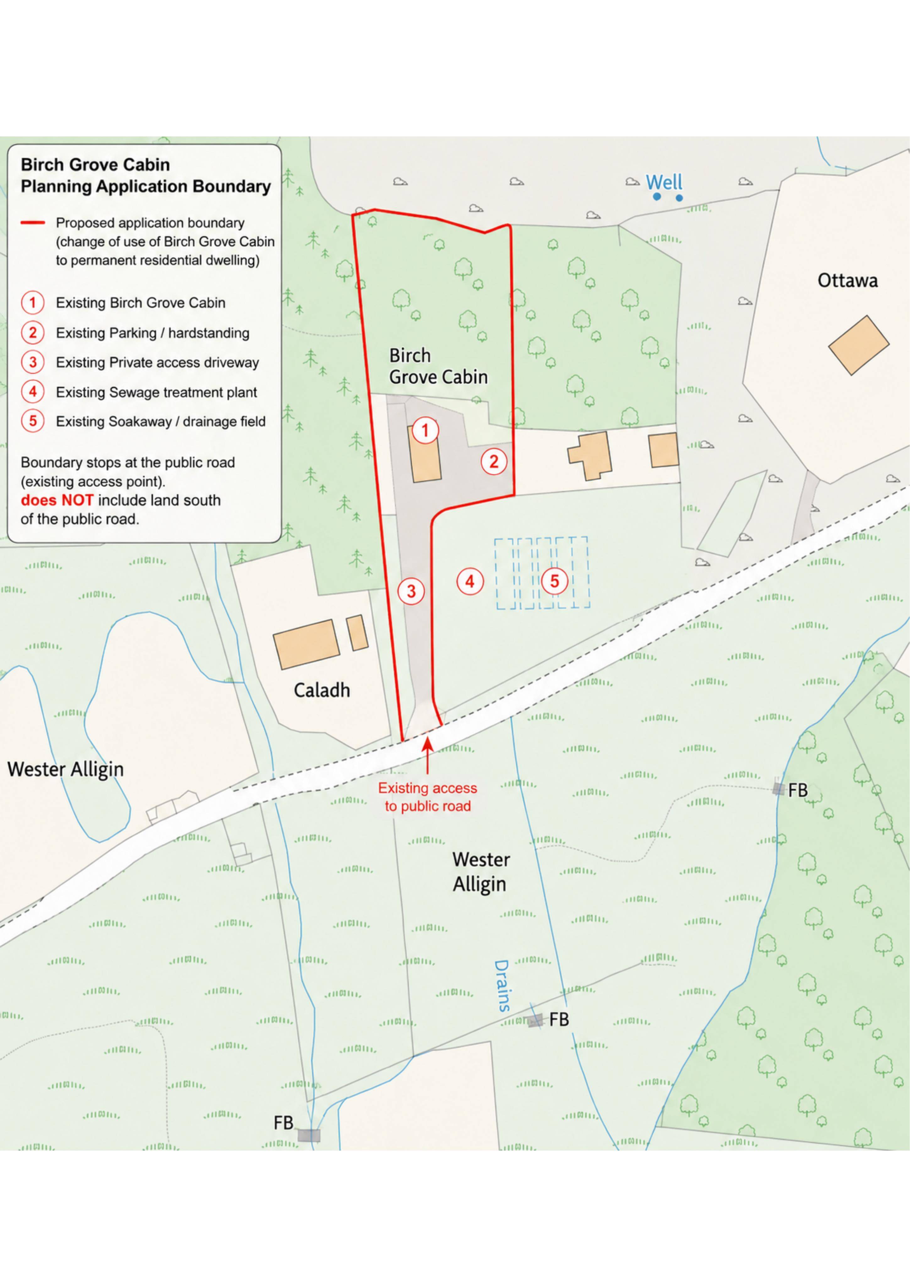 Planning document preview for application 26/03904/S42, at Birch Grove Cabin 10 Wester Alligin Achnasheen IV22 2HD, showing SITE LAYOUT PLAN, page 1
