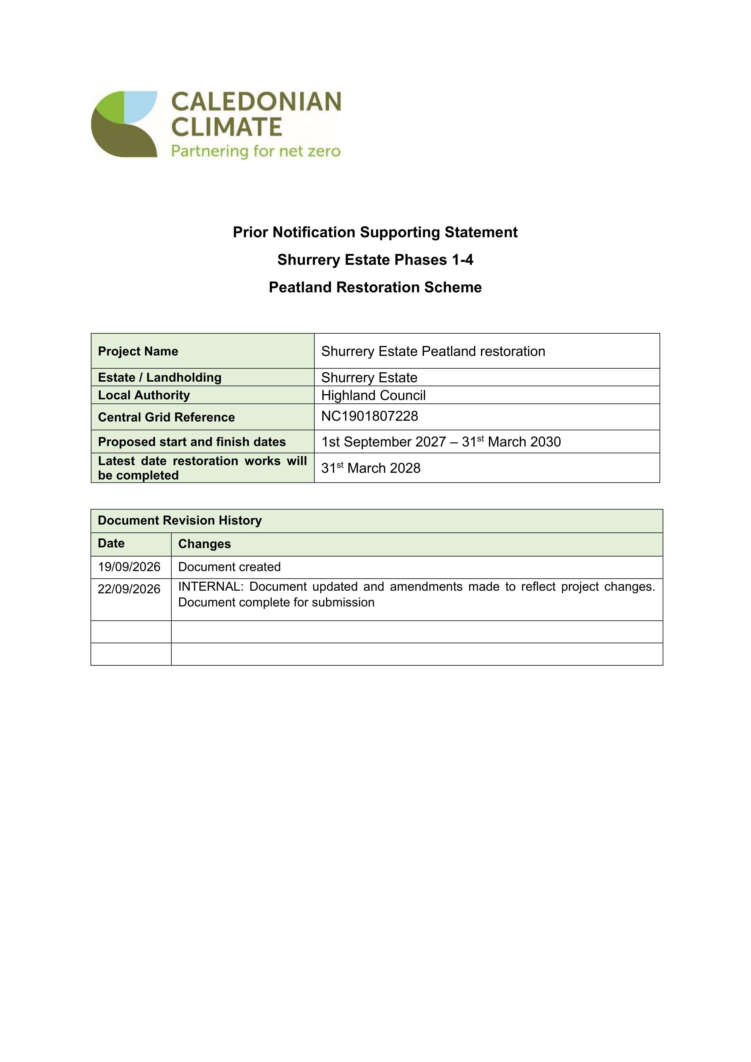 Planning document