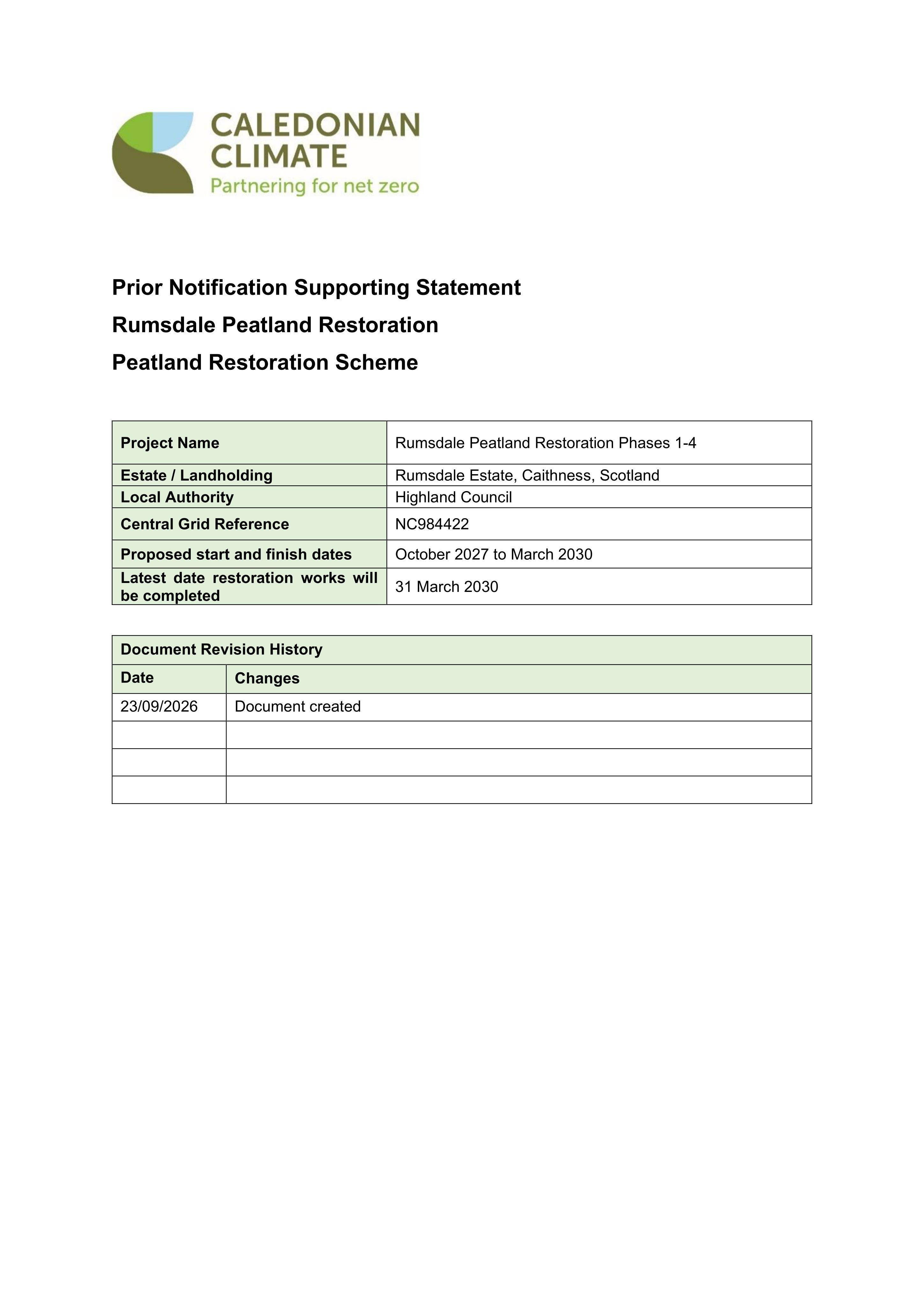 Planning document