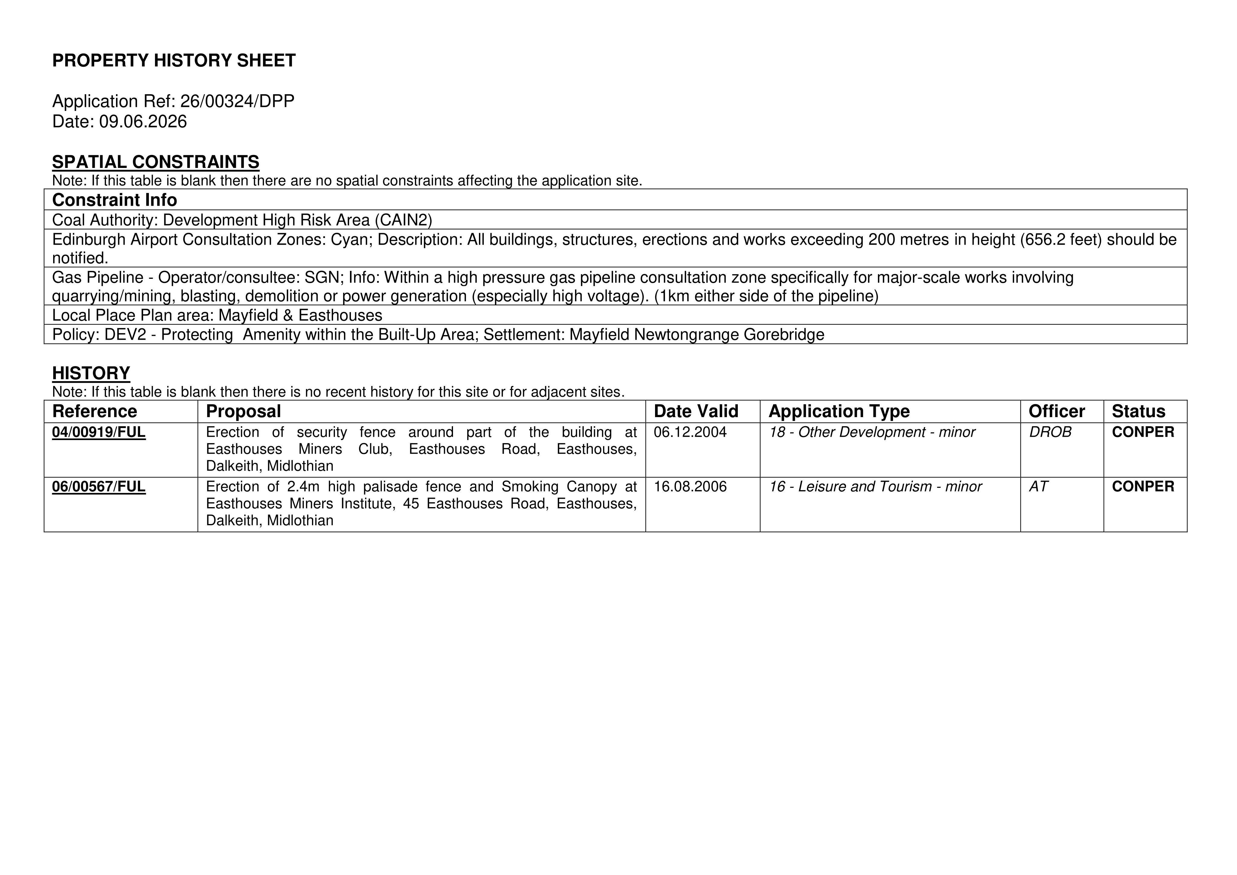 Planning document