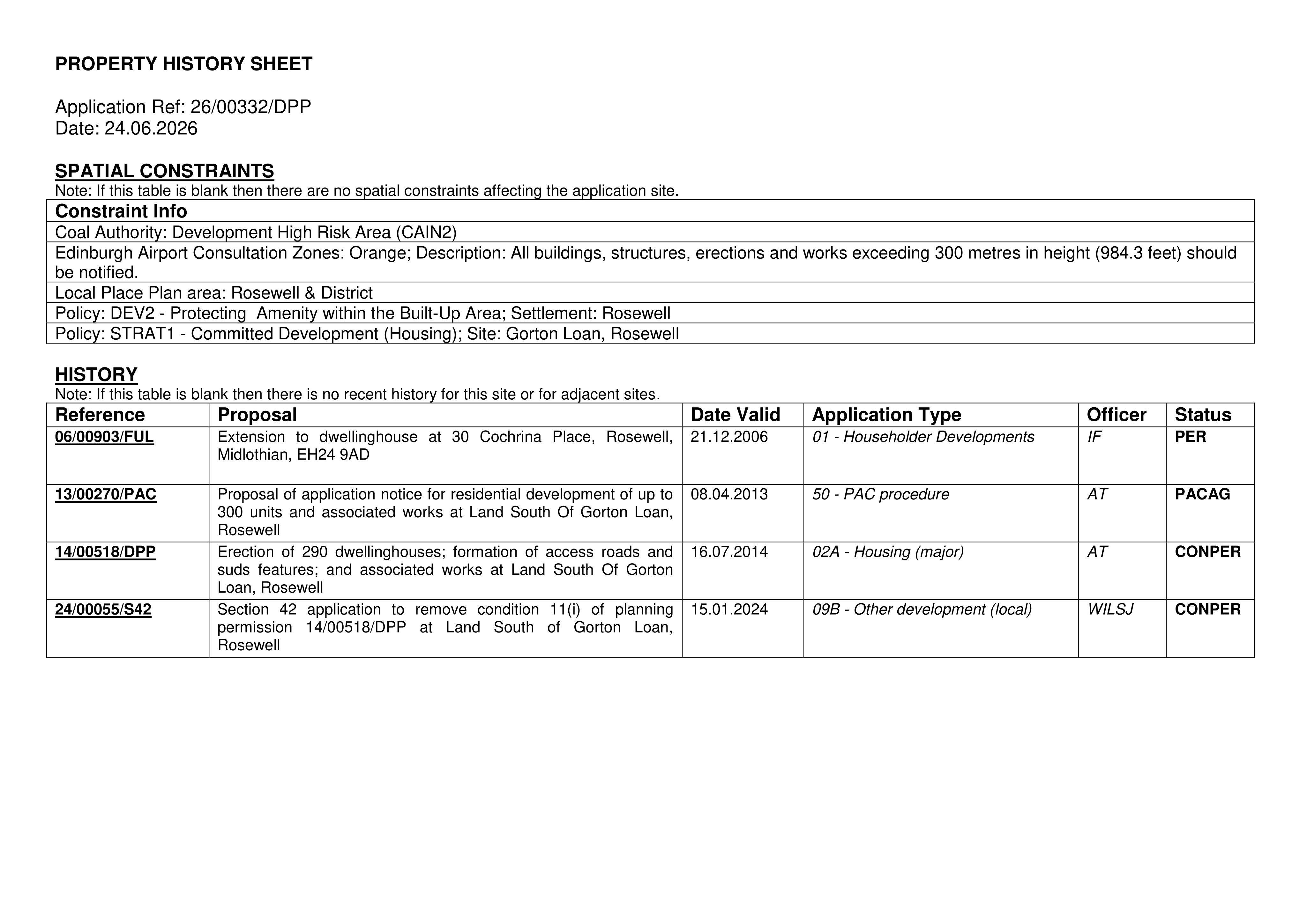 Planning document