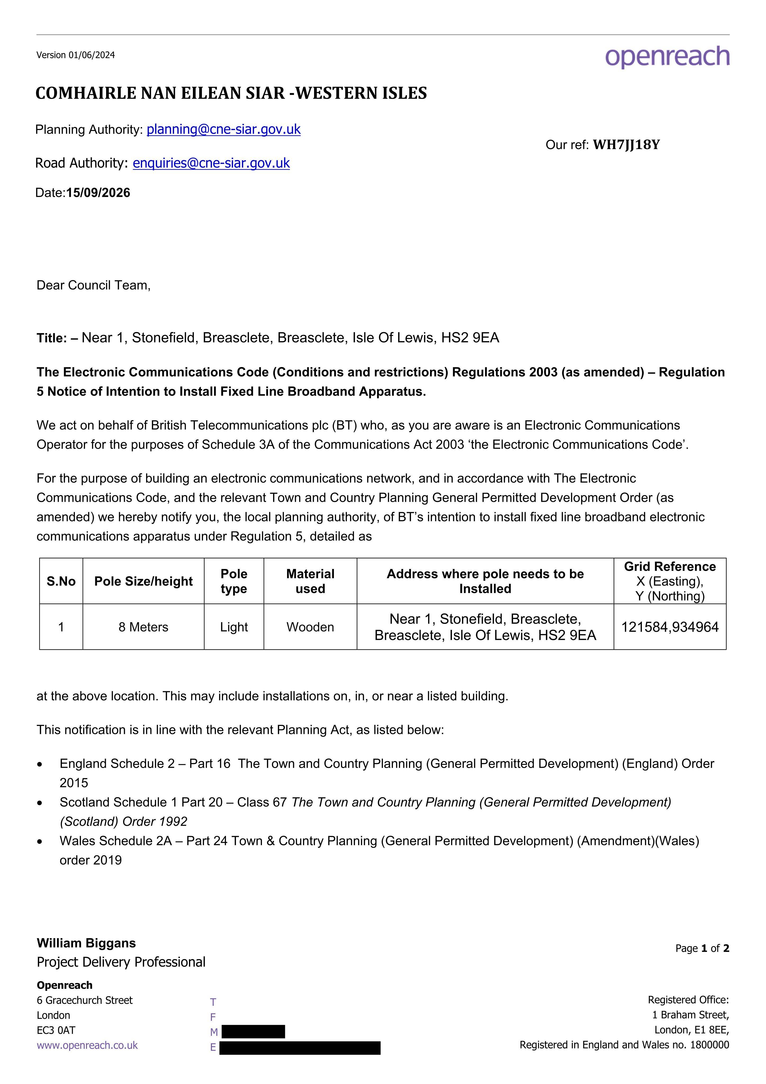 Planning document
