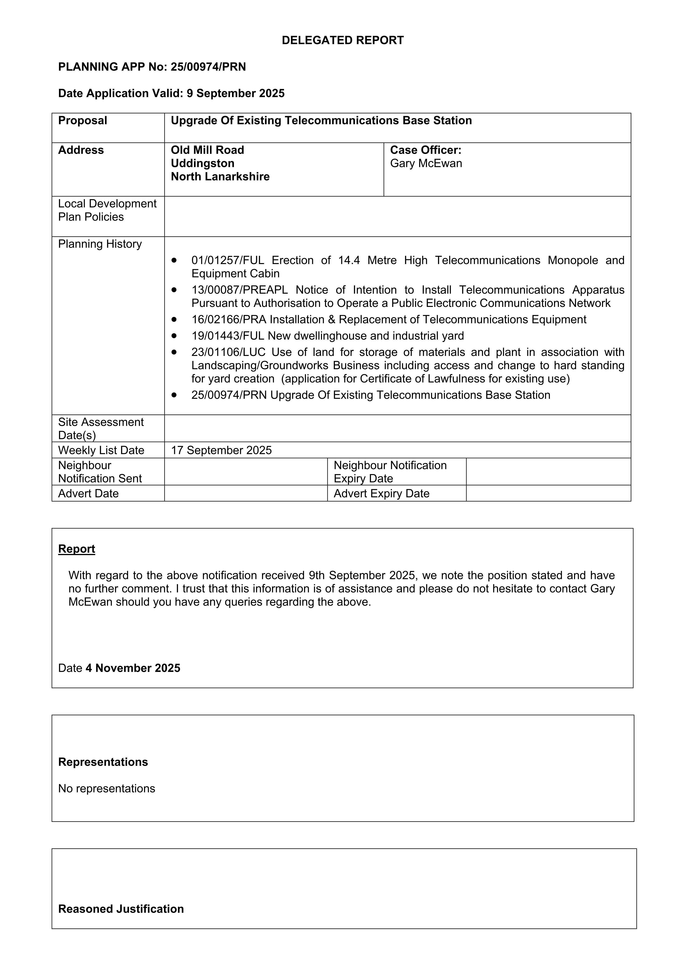 Planning document