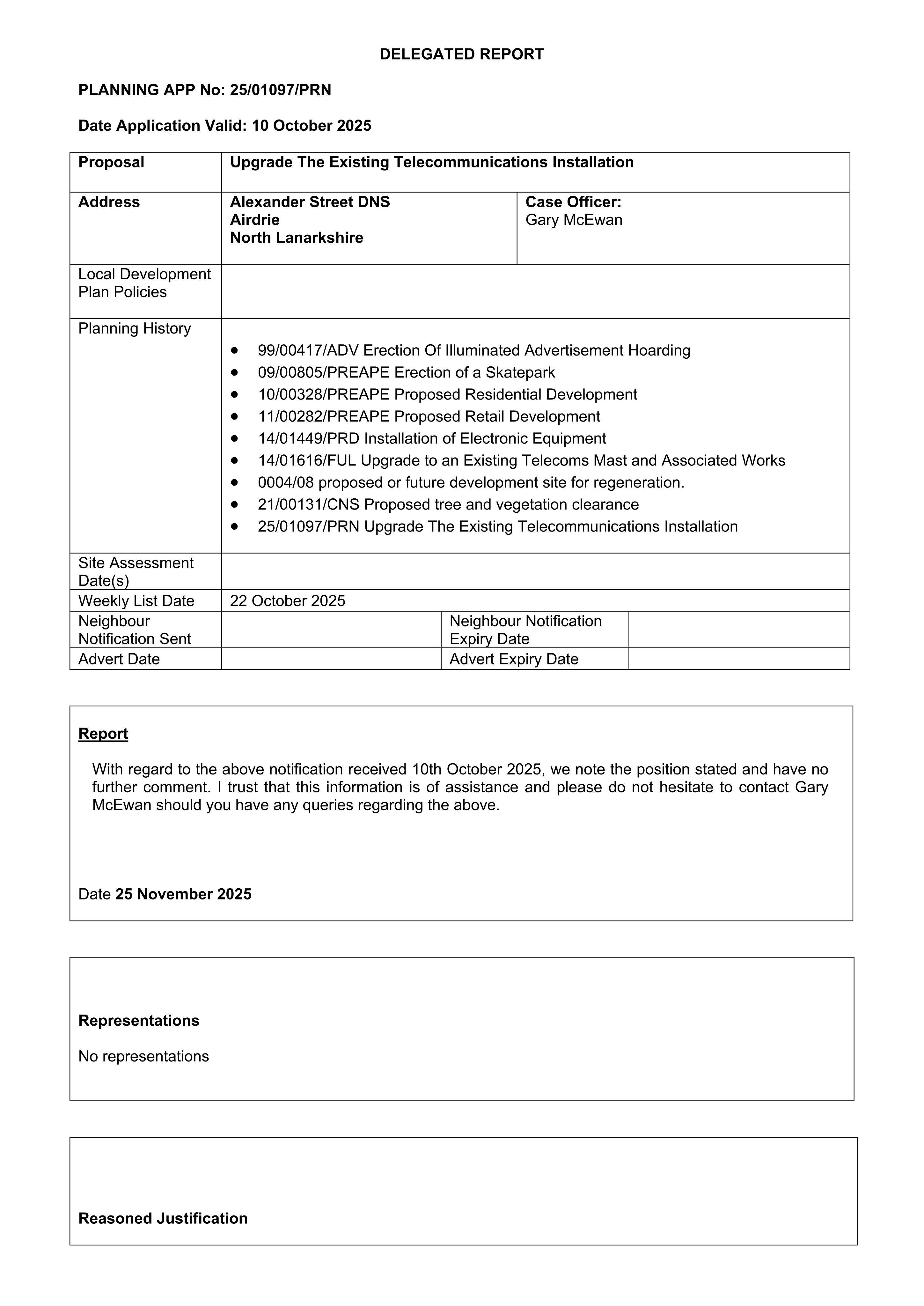 Planning document