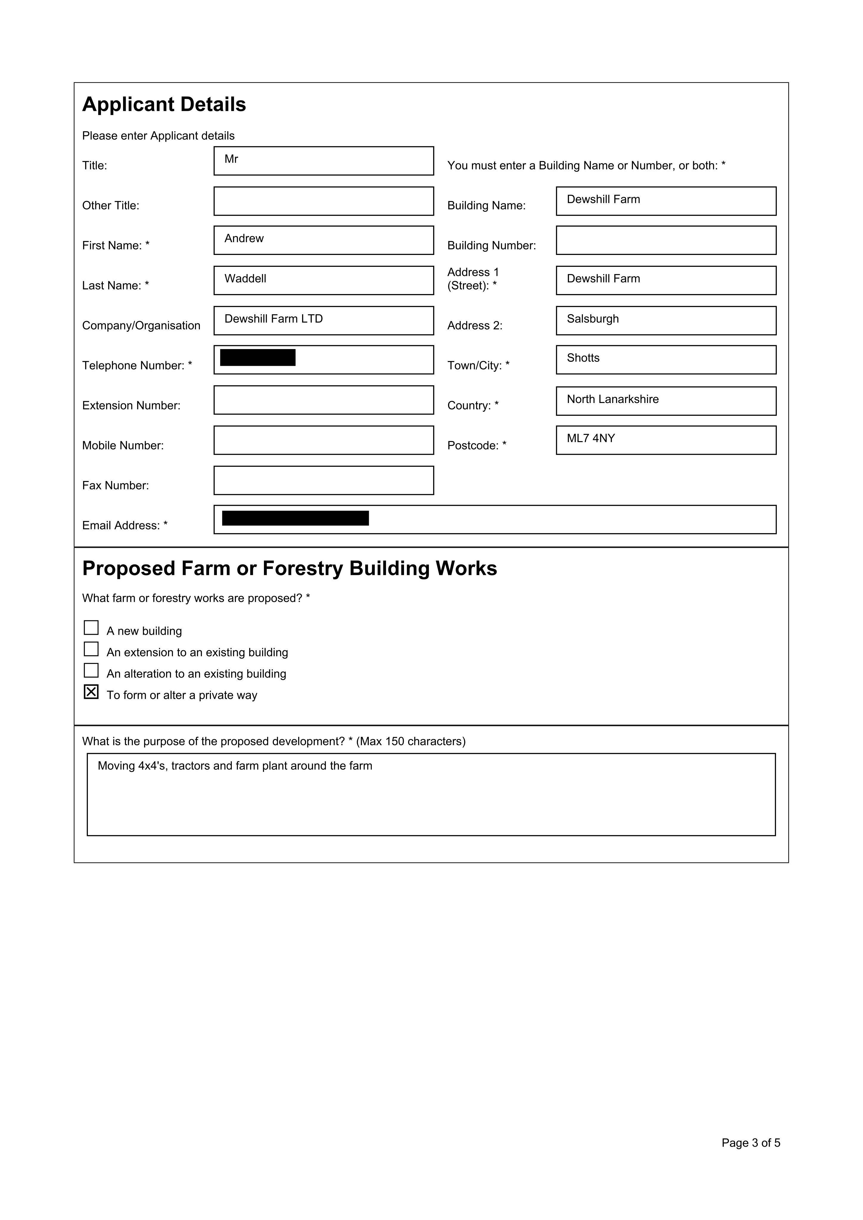 Planning document