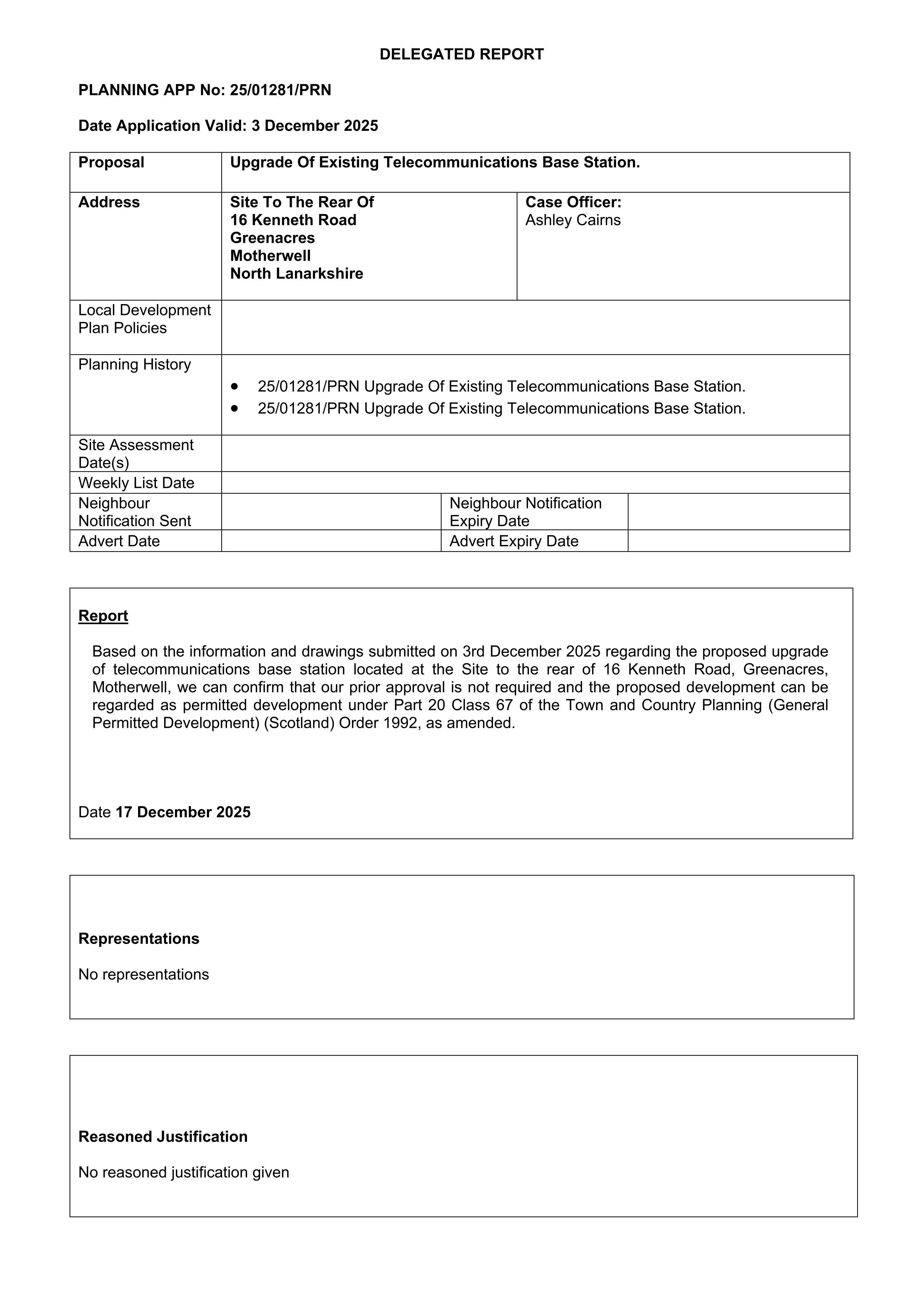 Planning document