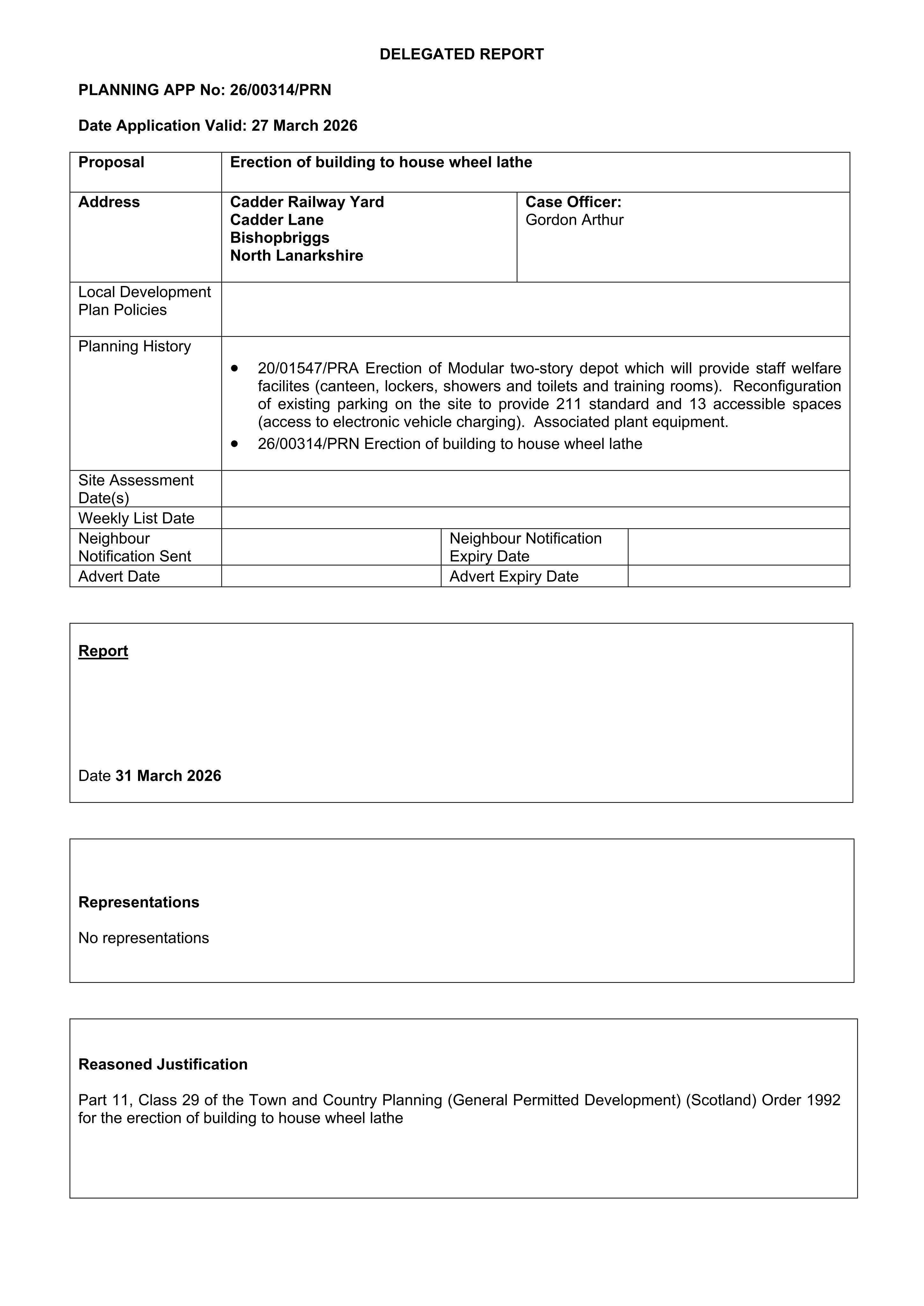 Planning document