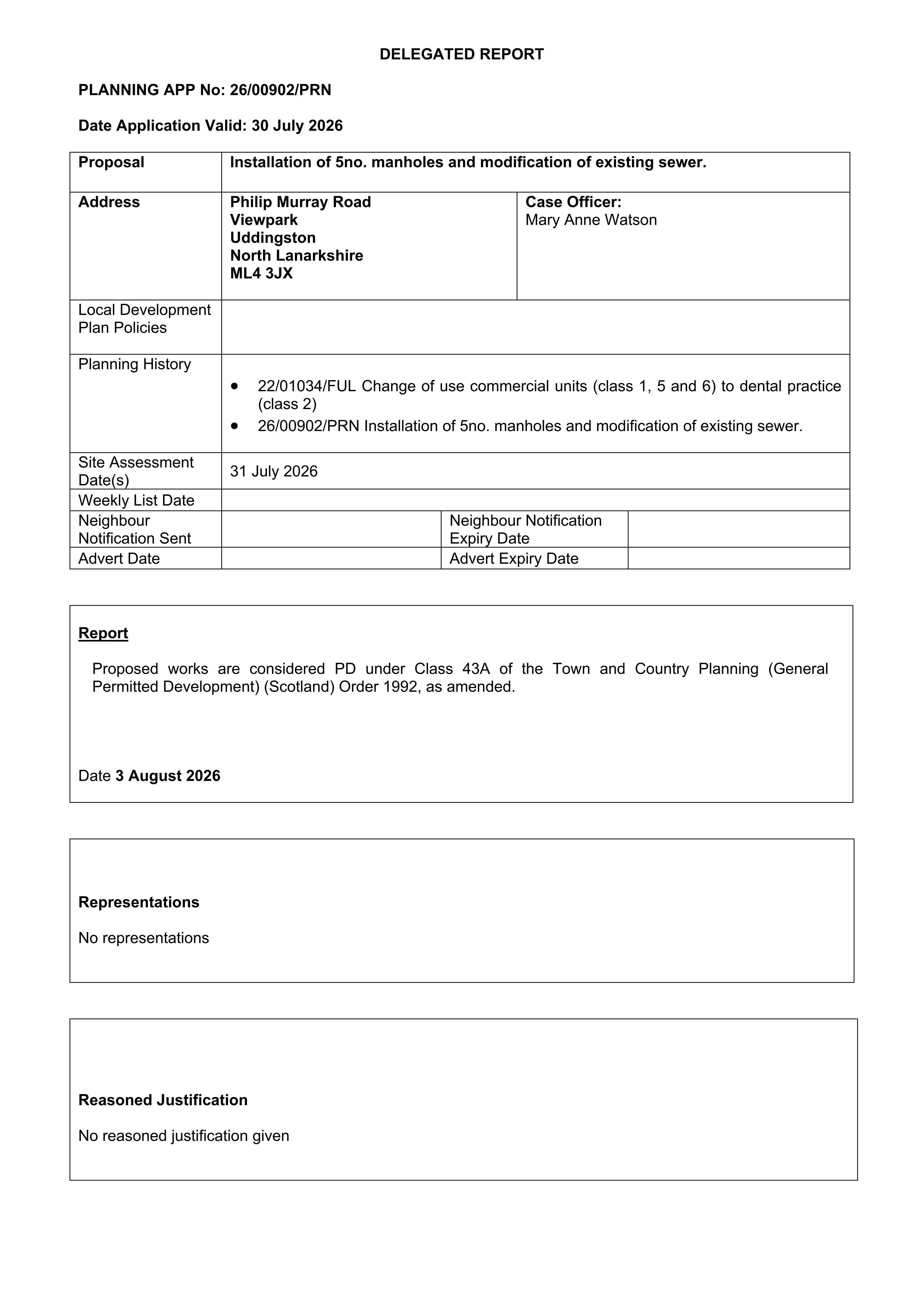 Planning document