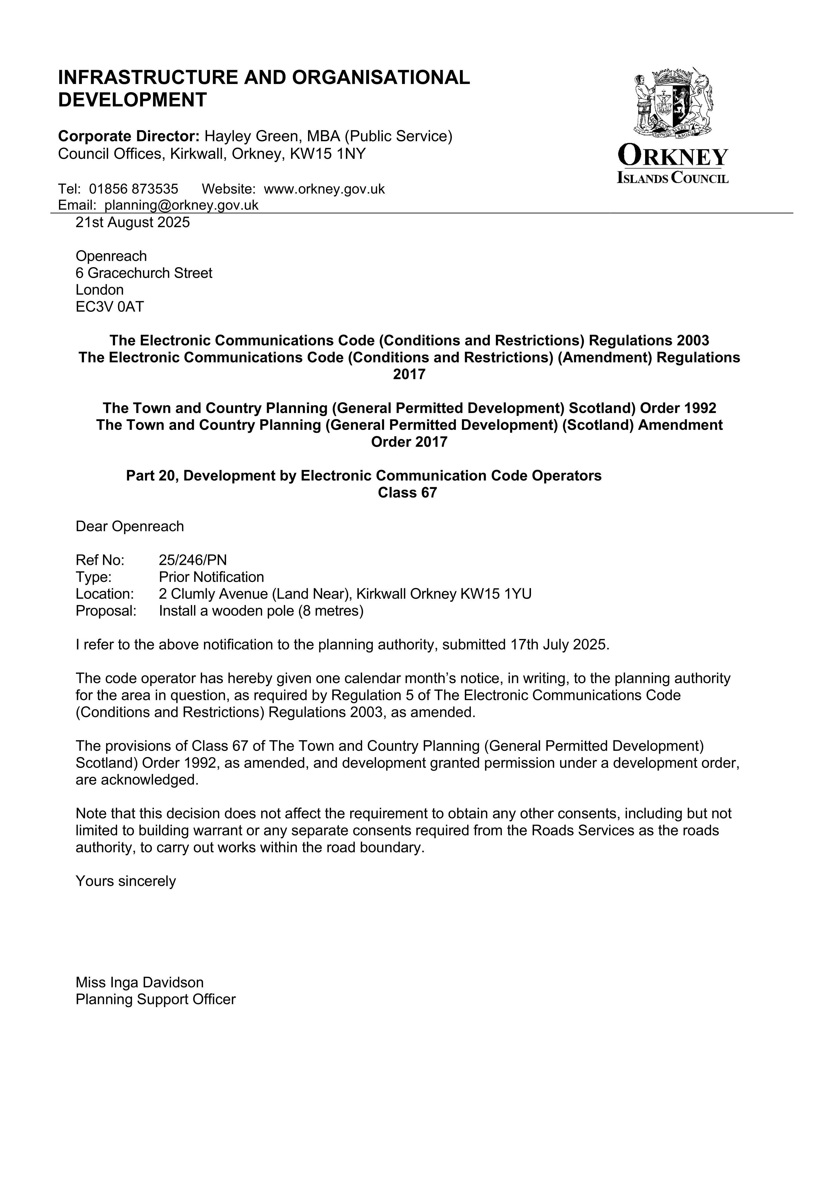 Planning document