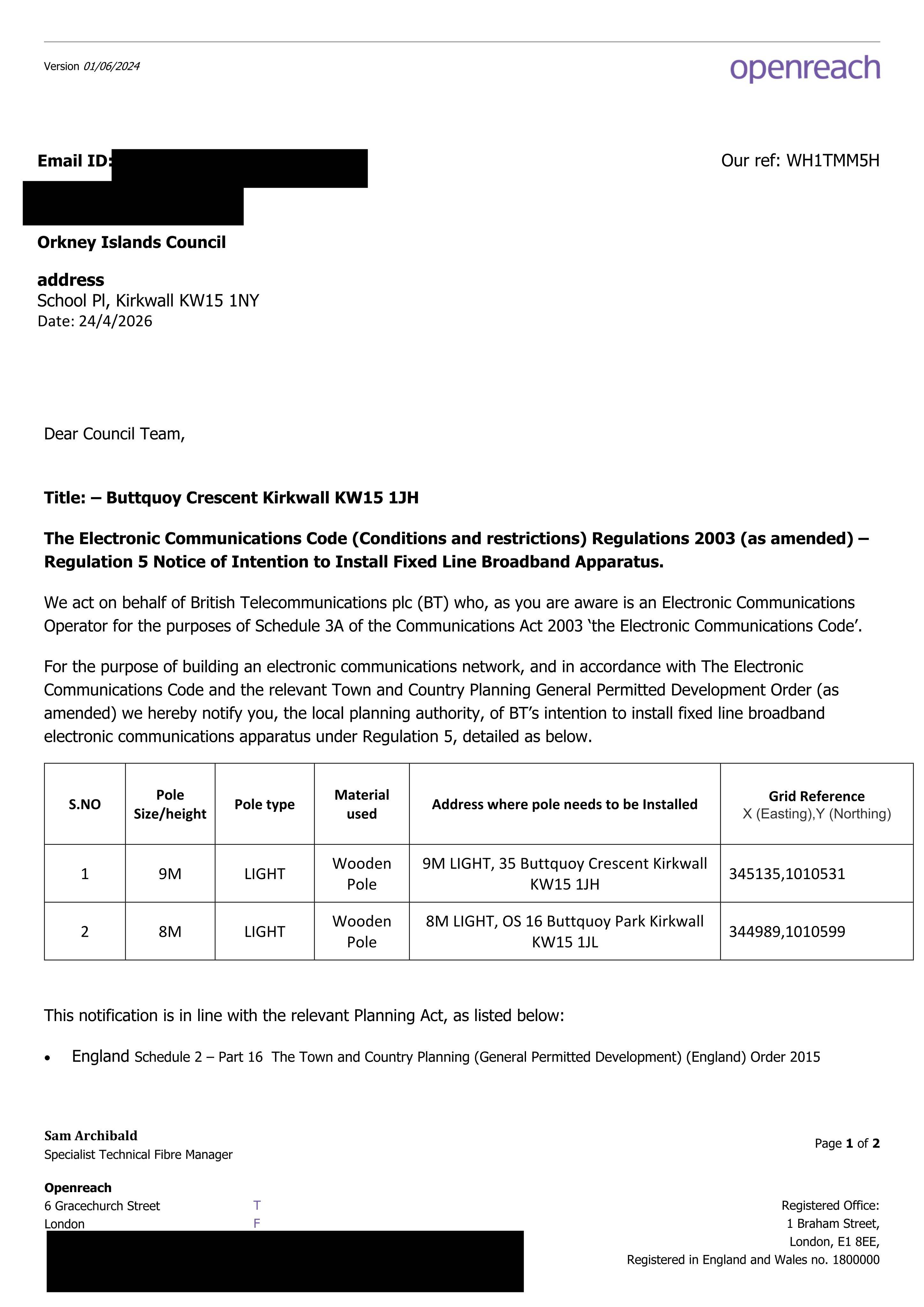 Planning document