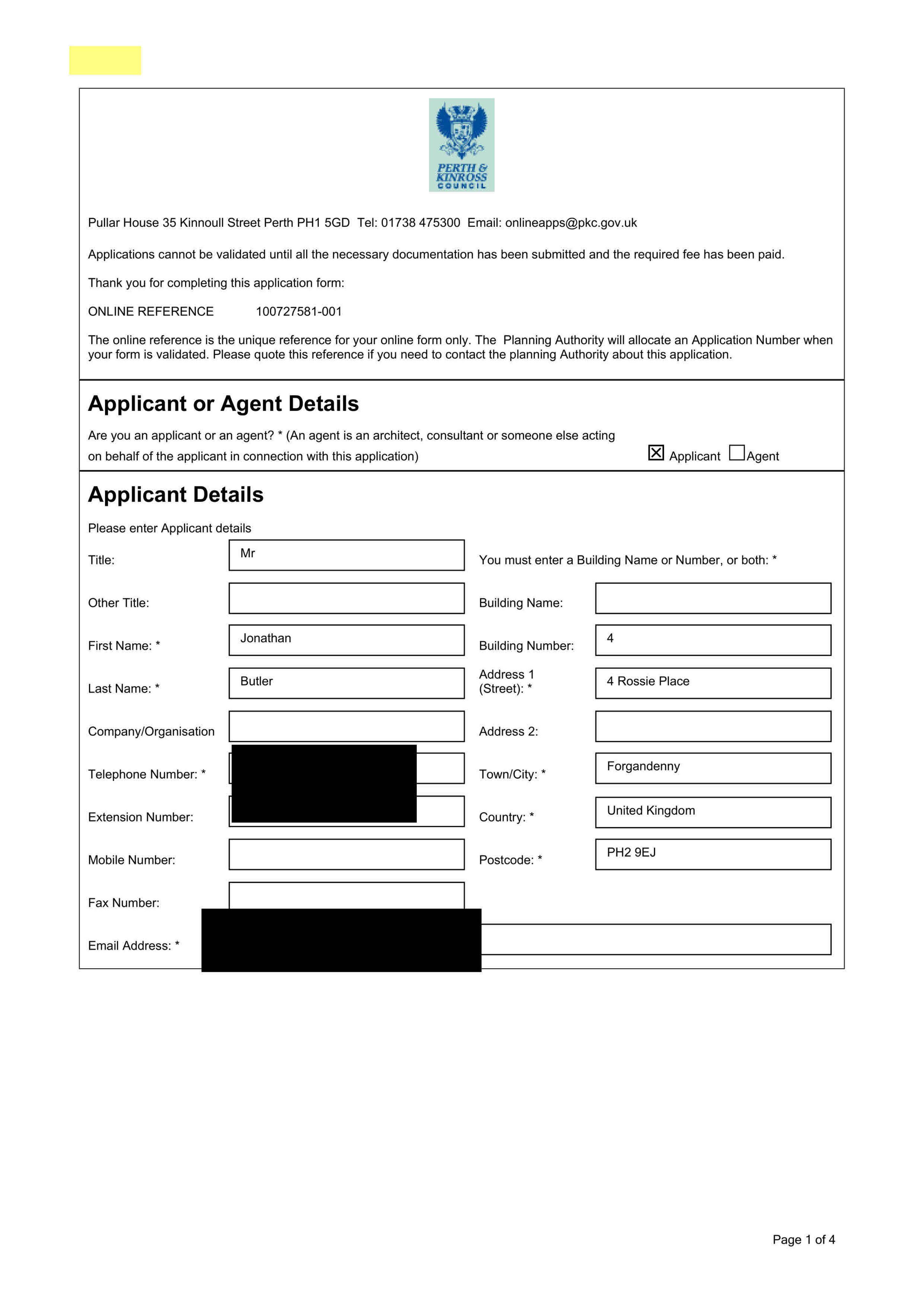 Planning document