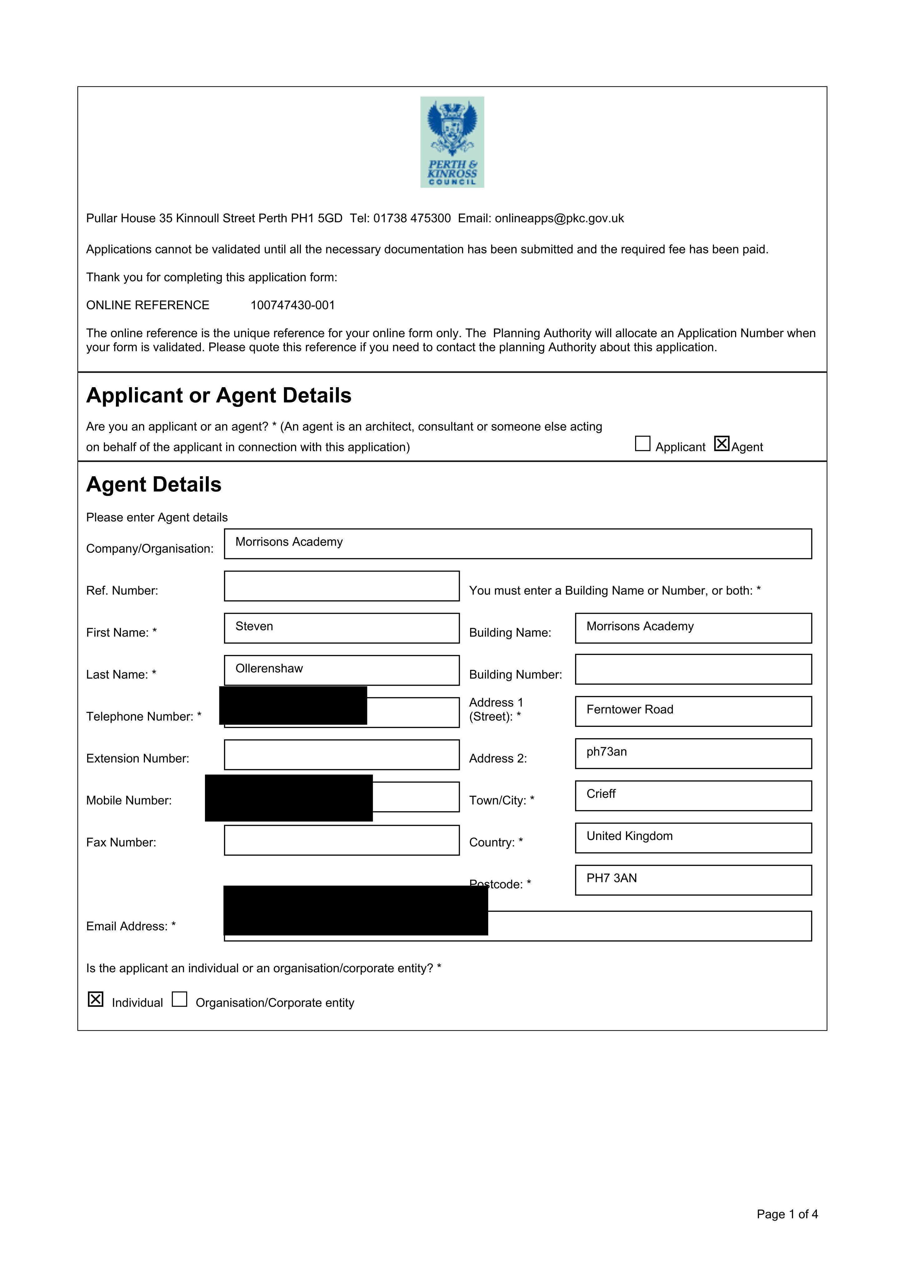 Planning document