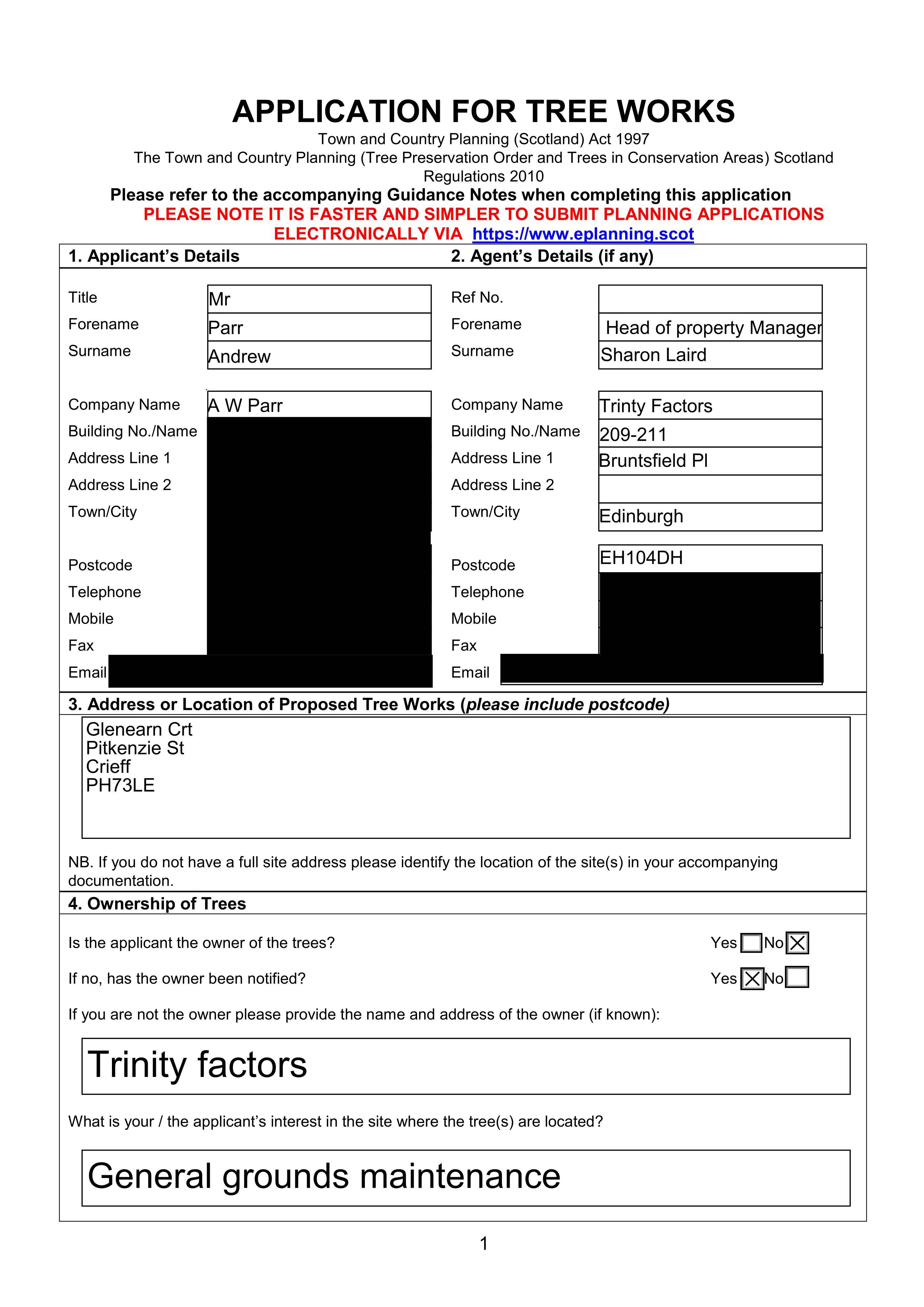 Planning document