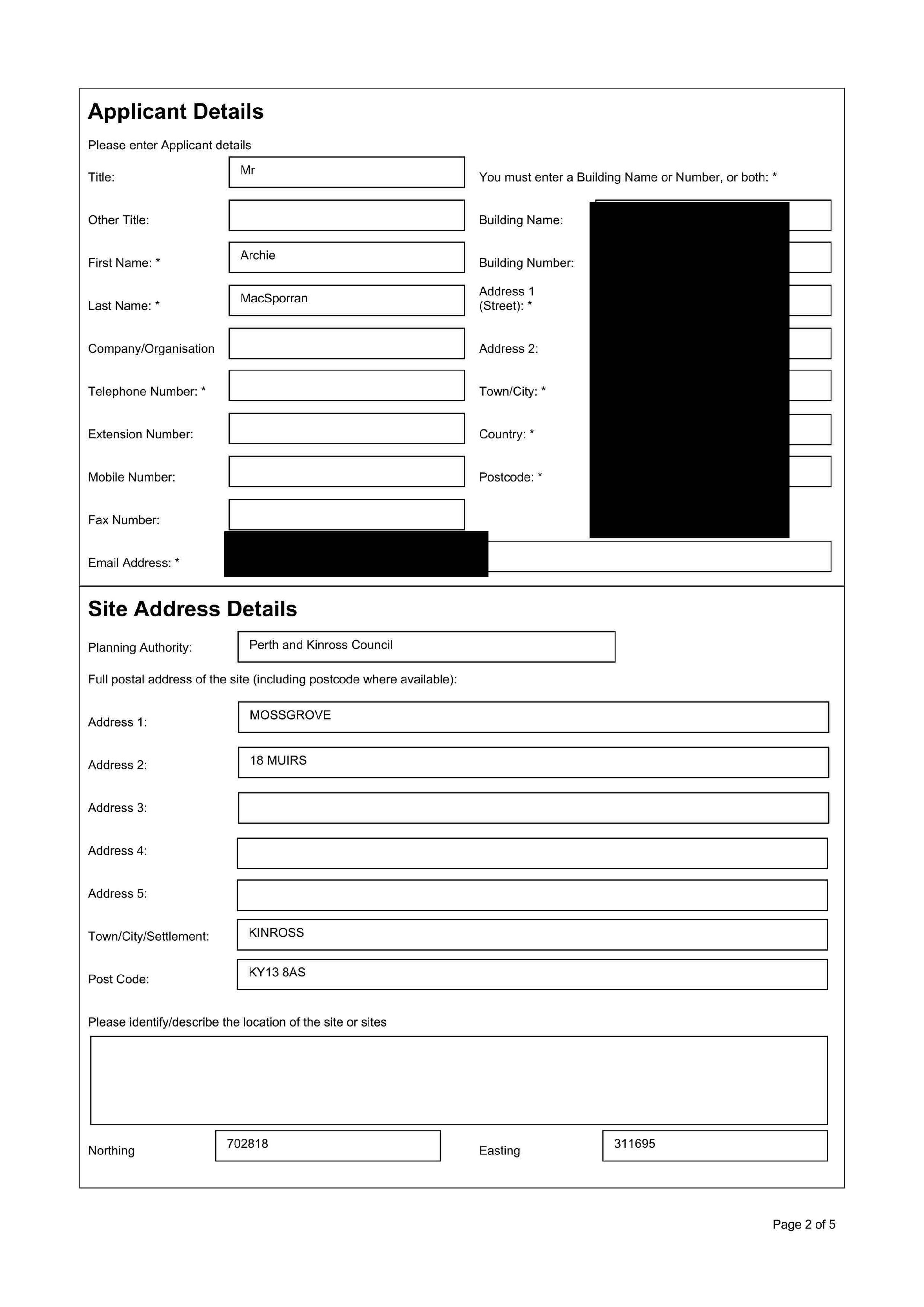 Planning document