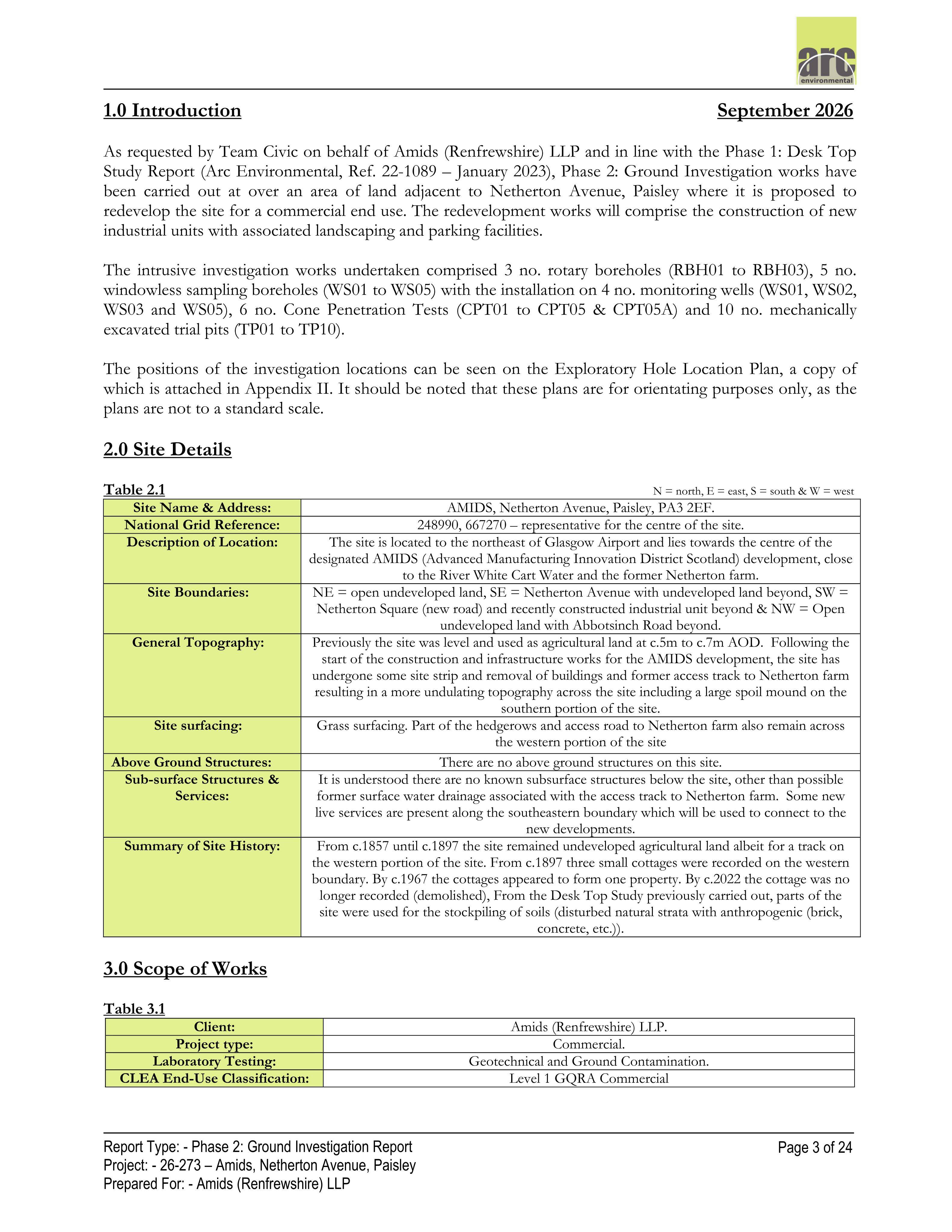 Planning document