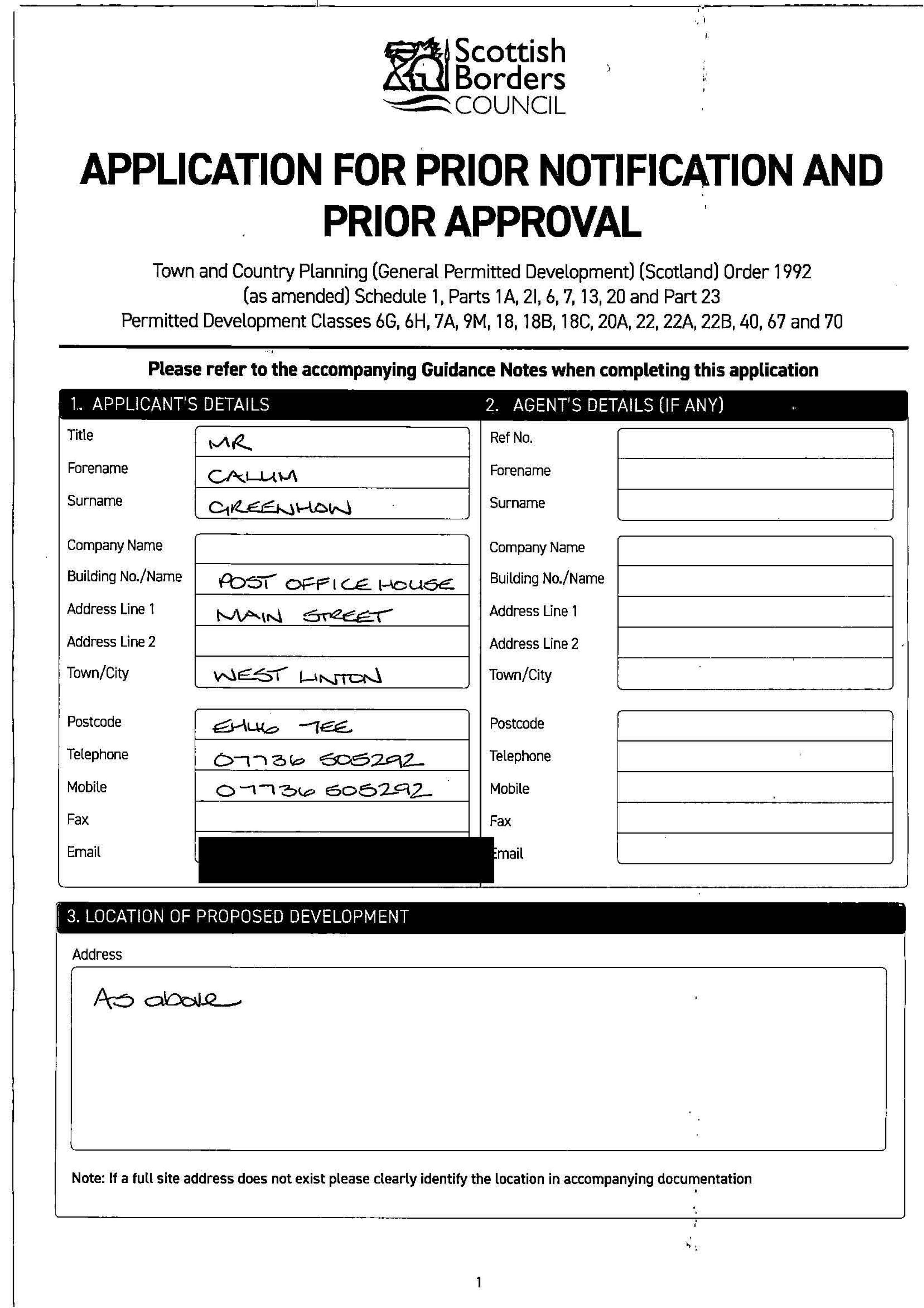 Planning document