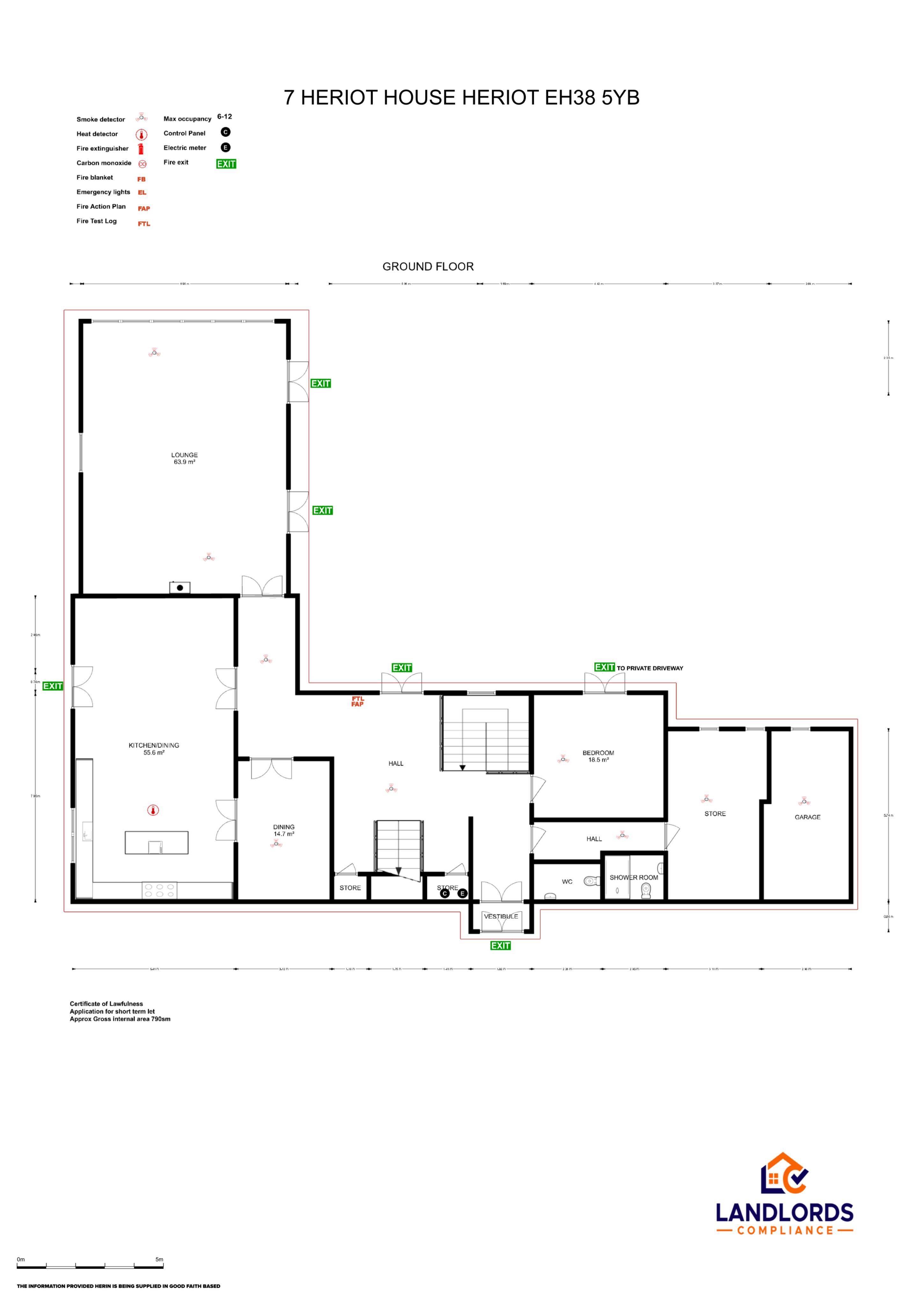 Planning document preview for application 26/01368/FUL, at 7 Heriot House Heriot Scottish Borders EH38 5YB, showing FLOOR PLAN, page 2