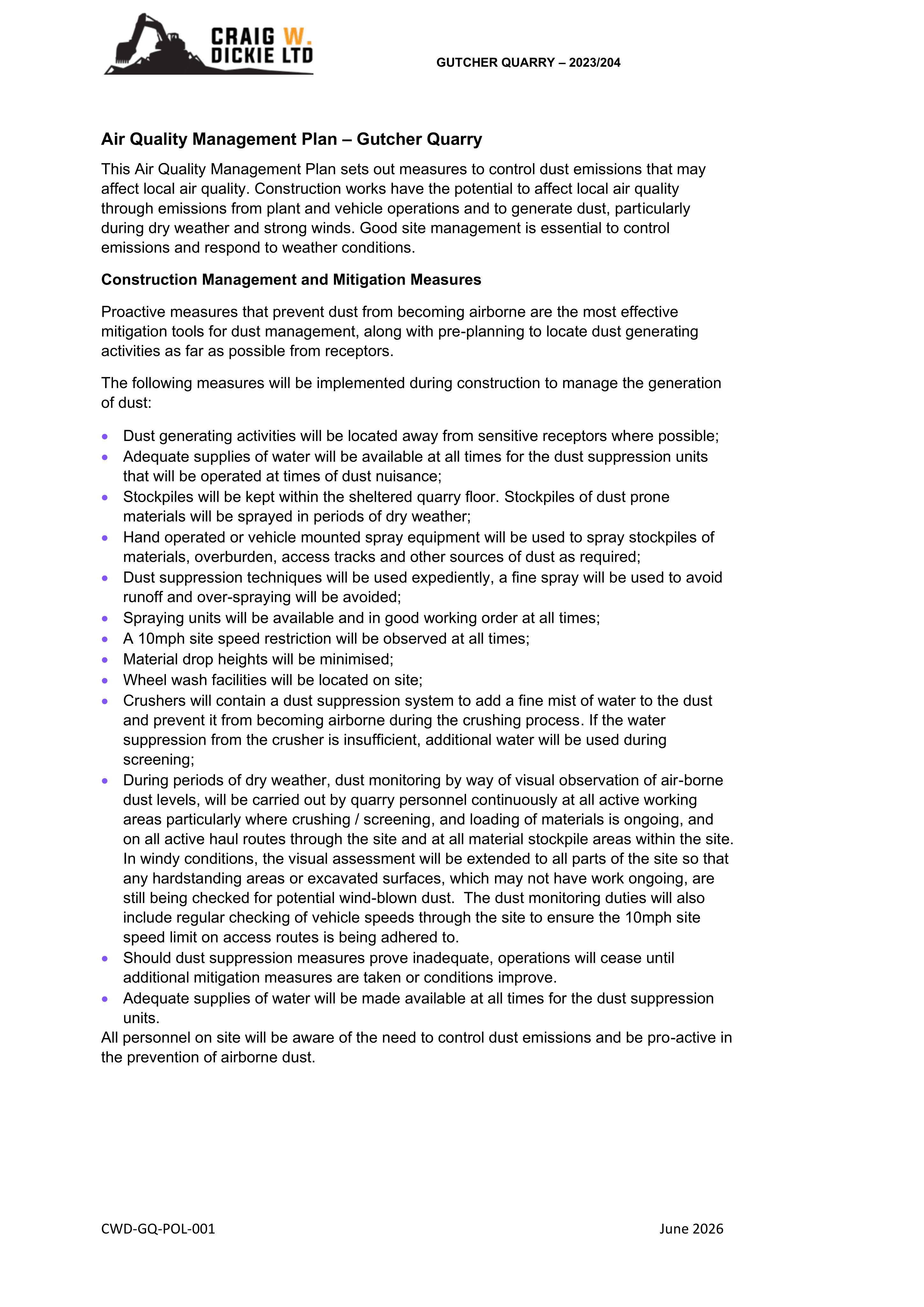 Planning document