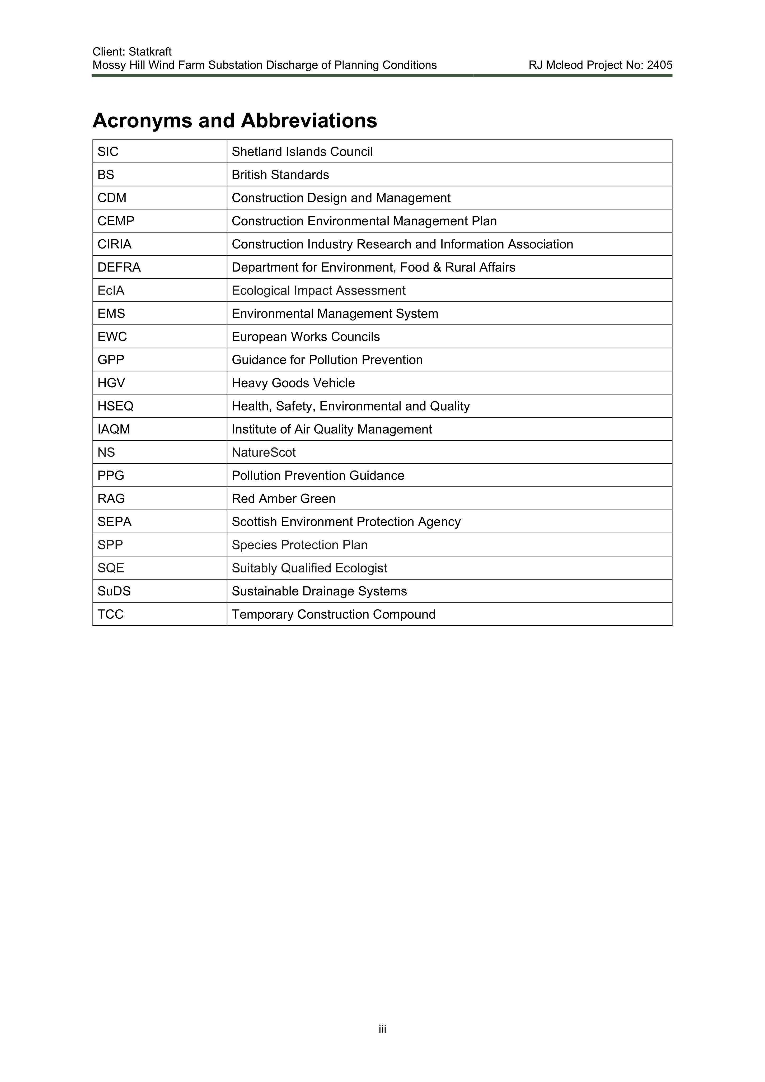 Planning document