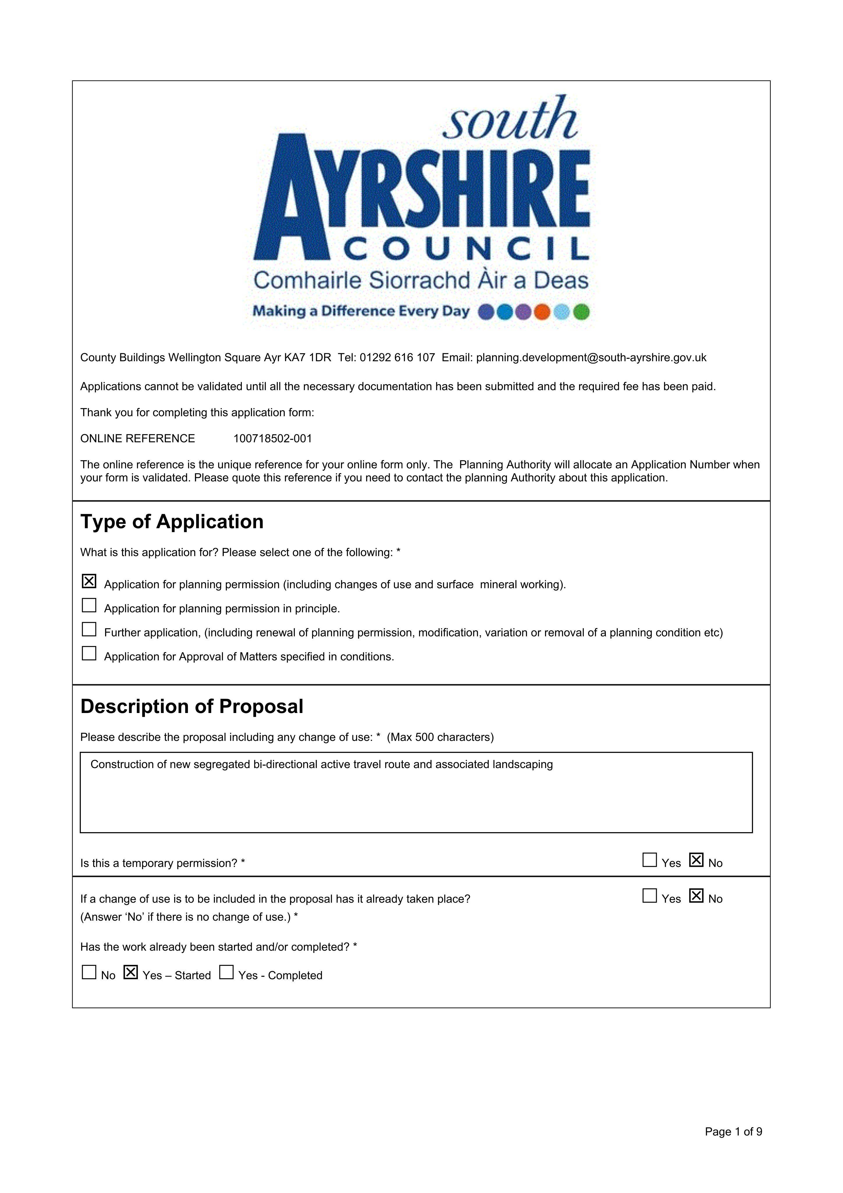 Planning document