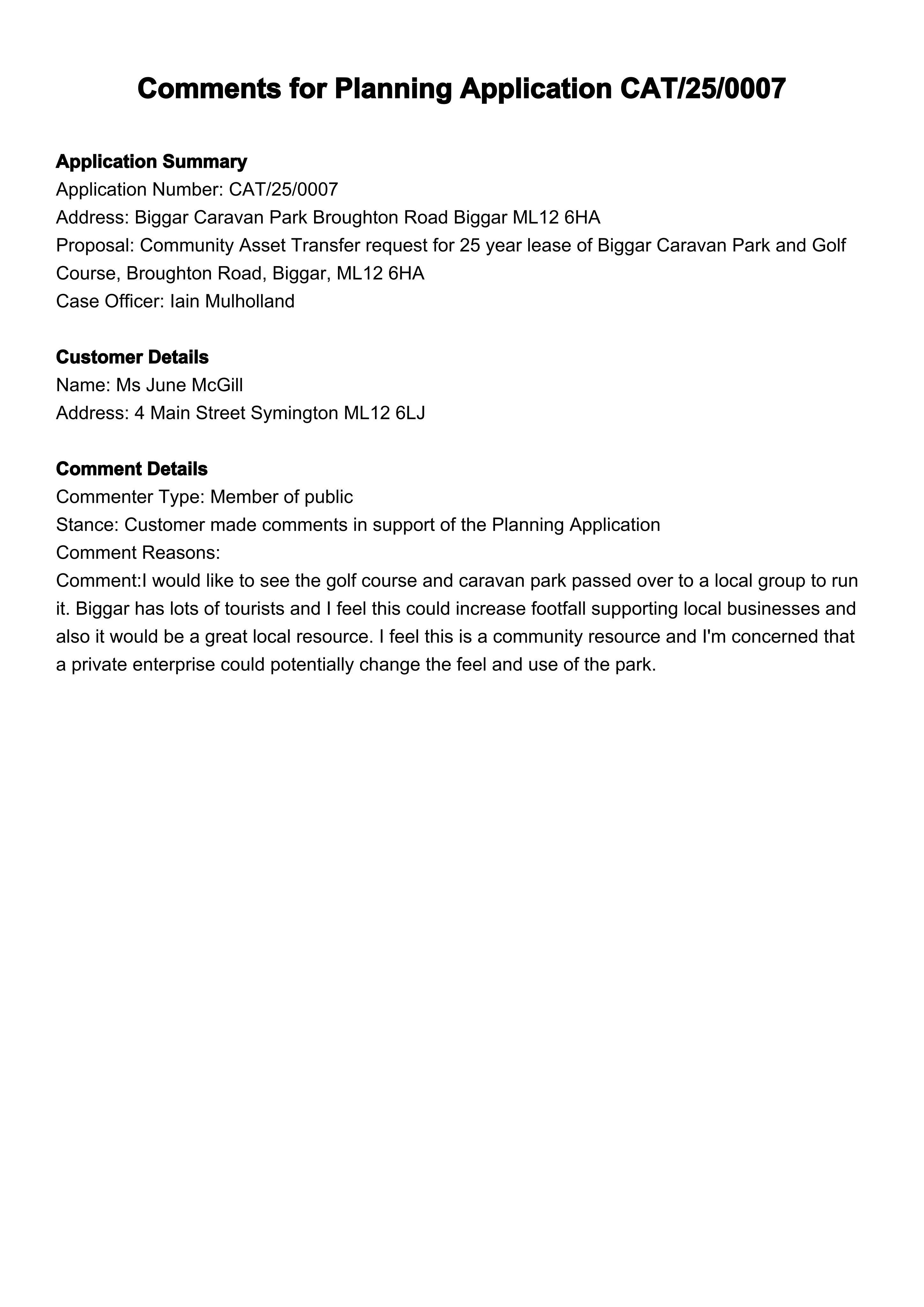 Planning document