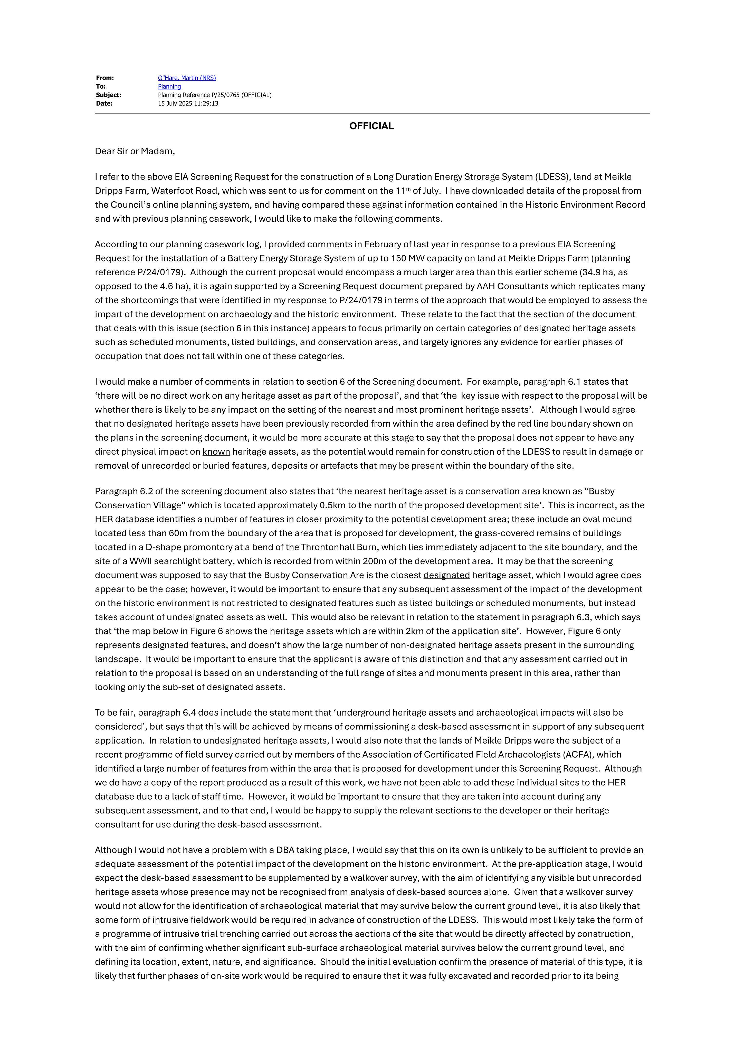 Planning document