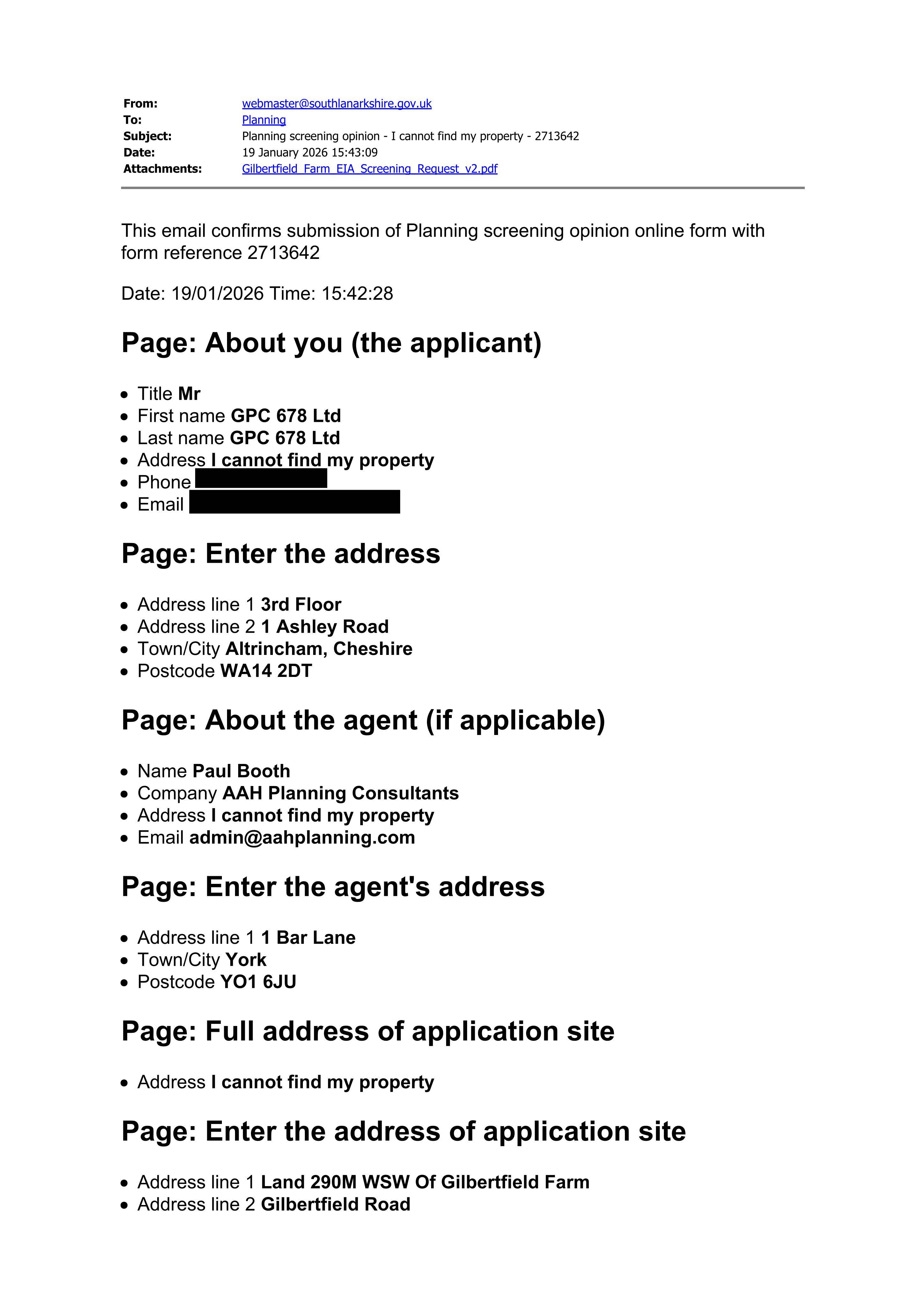 Planning document