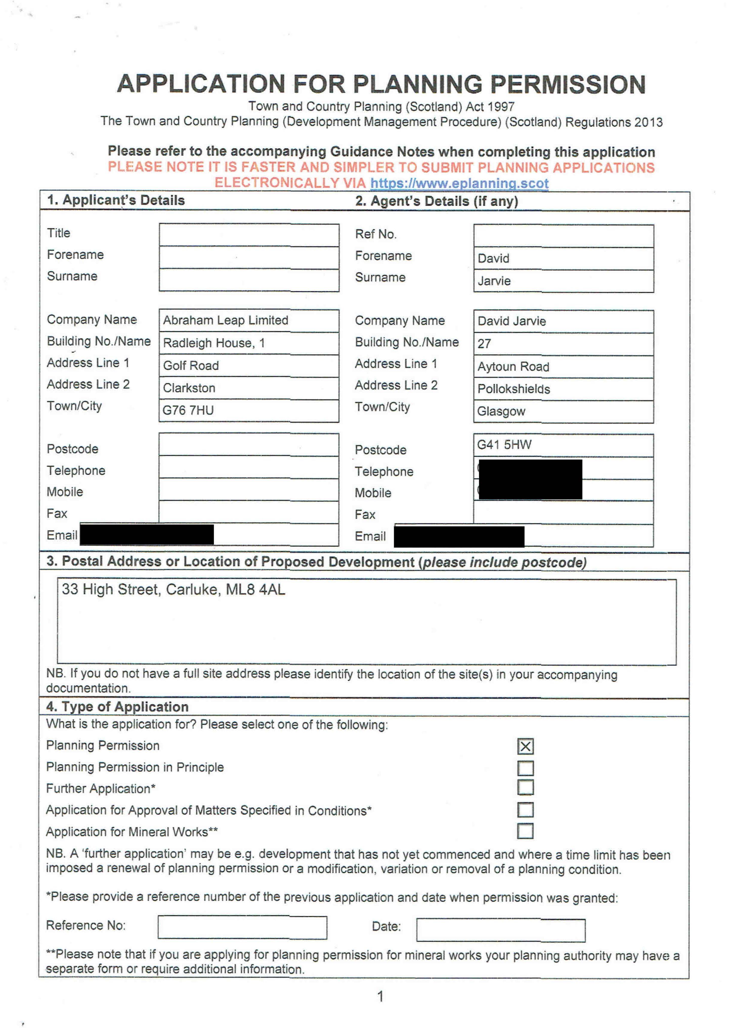 Planning document