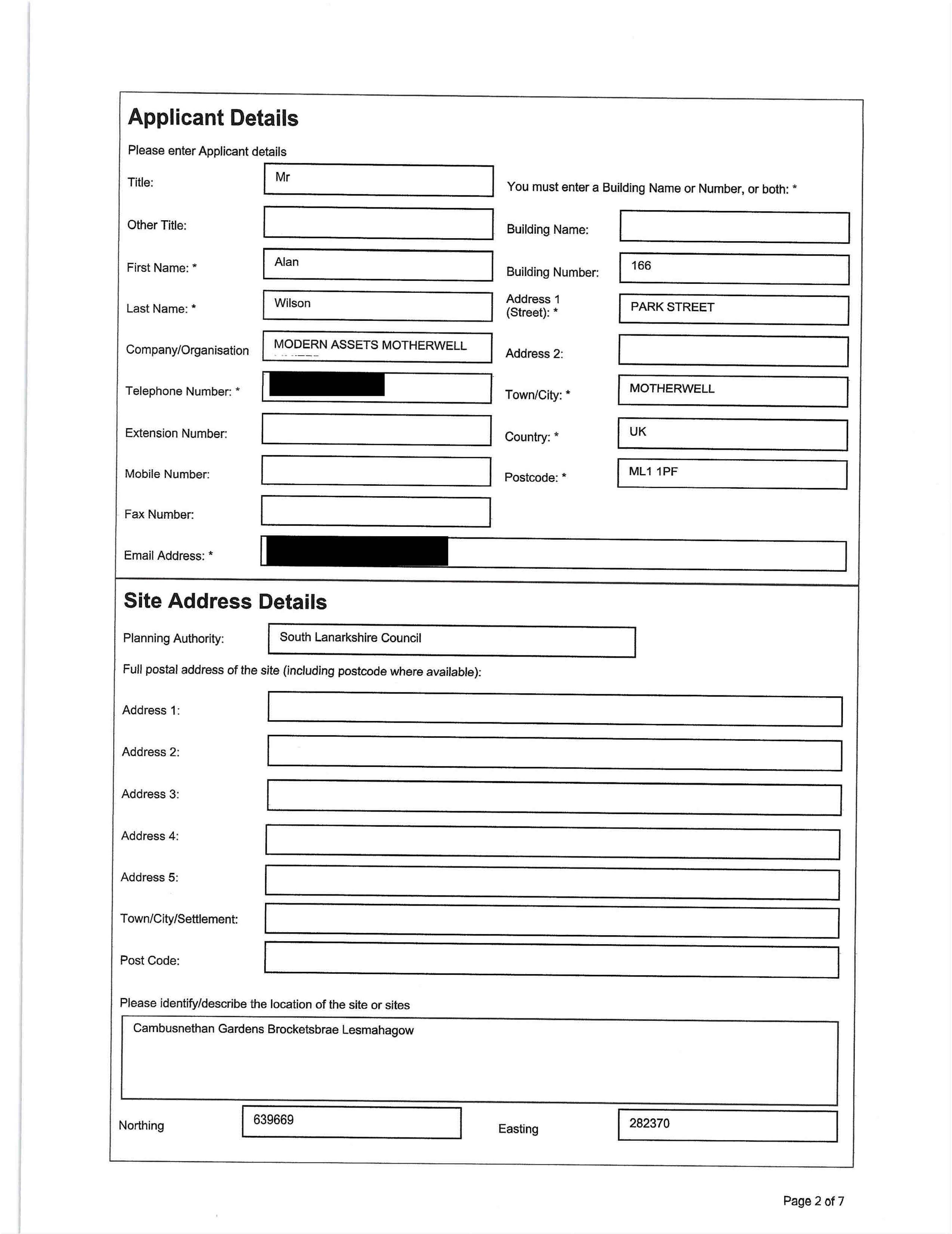 Planning document
