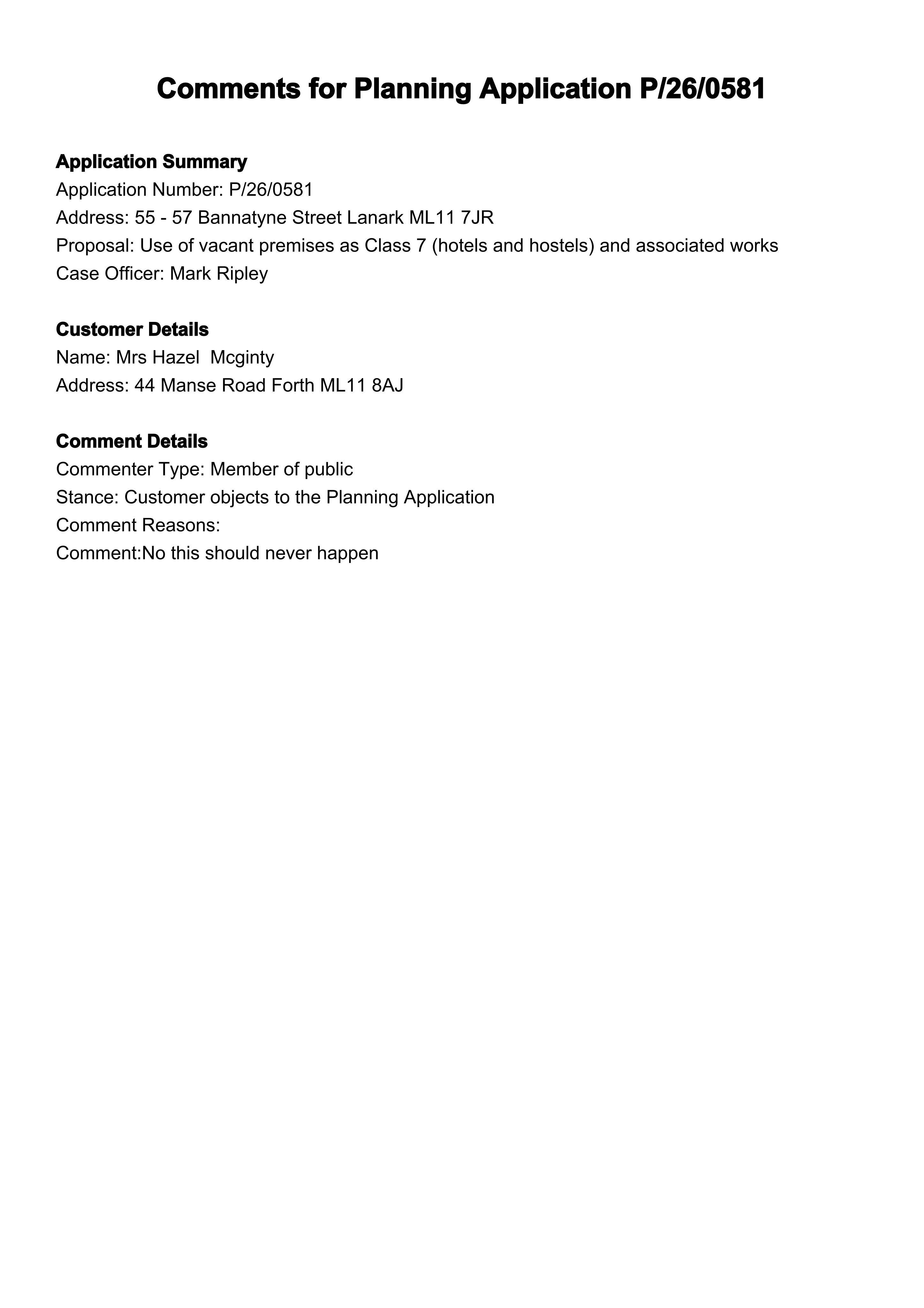 Planning document
