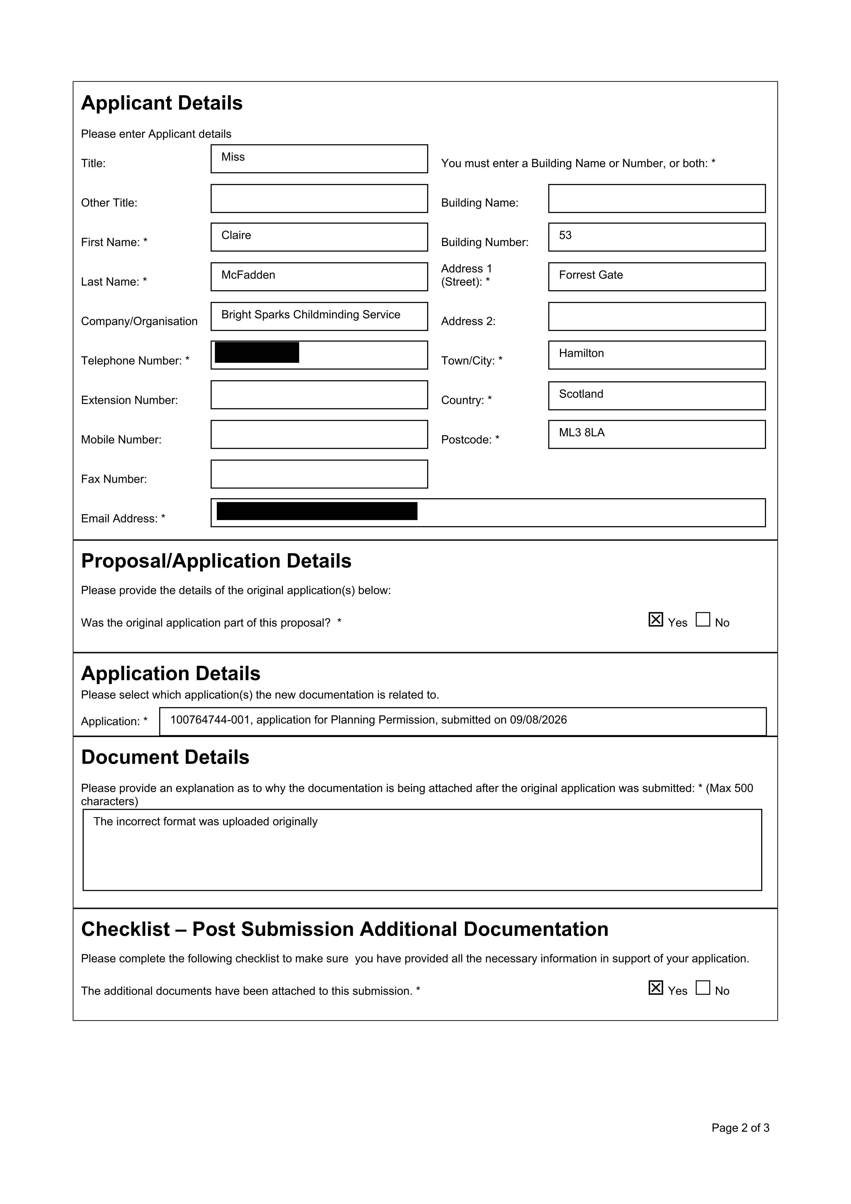 Planning document