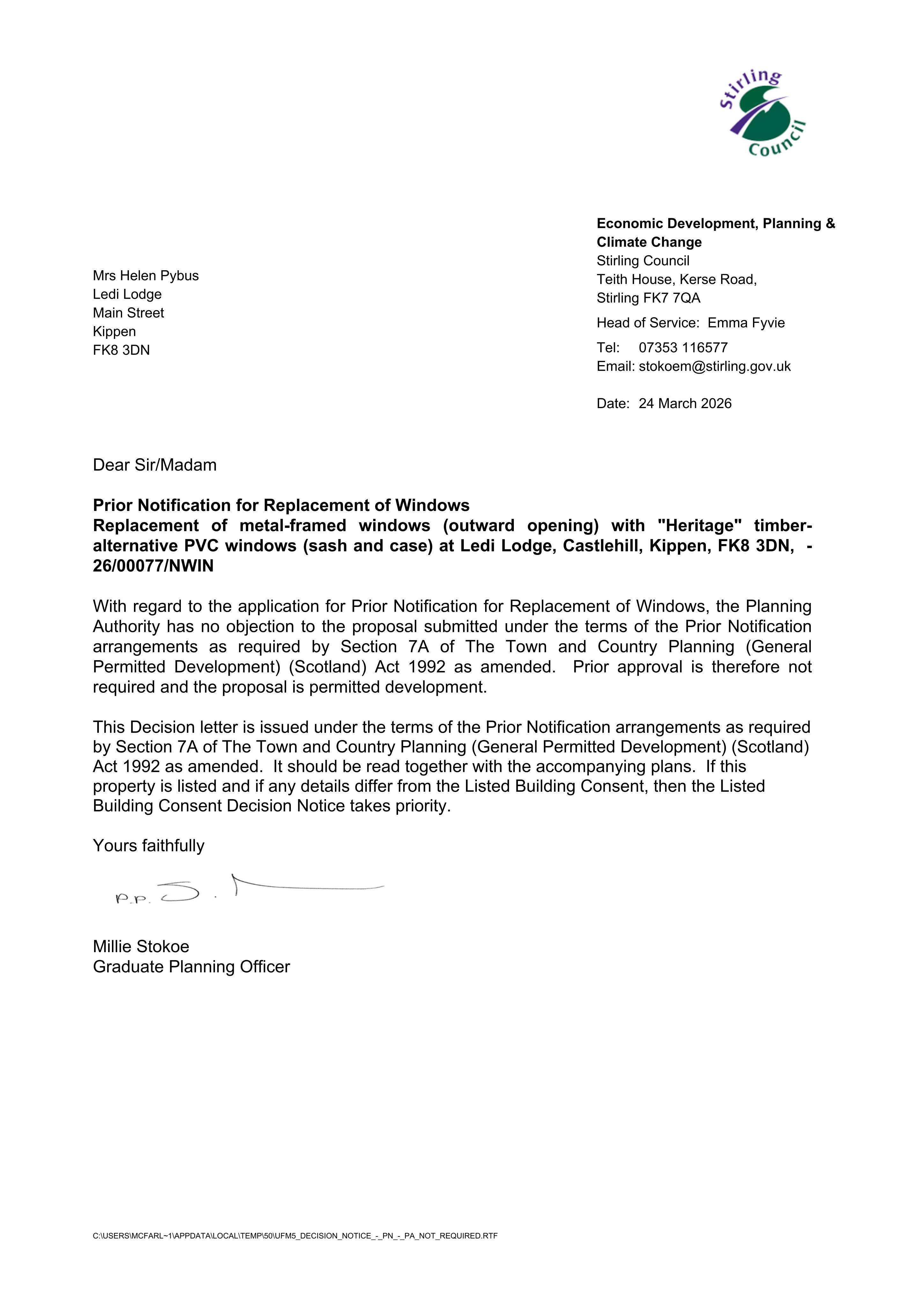 Planning document