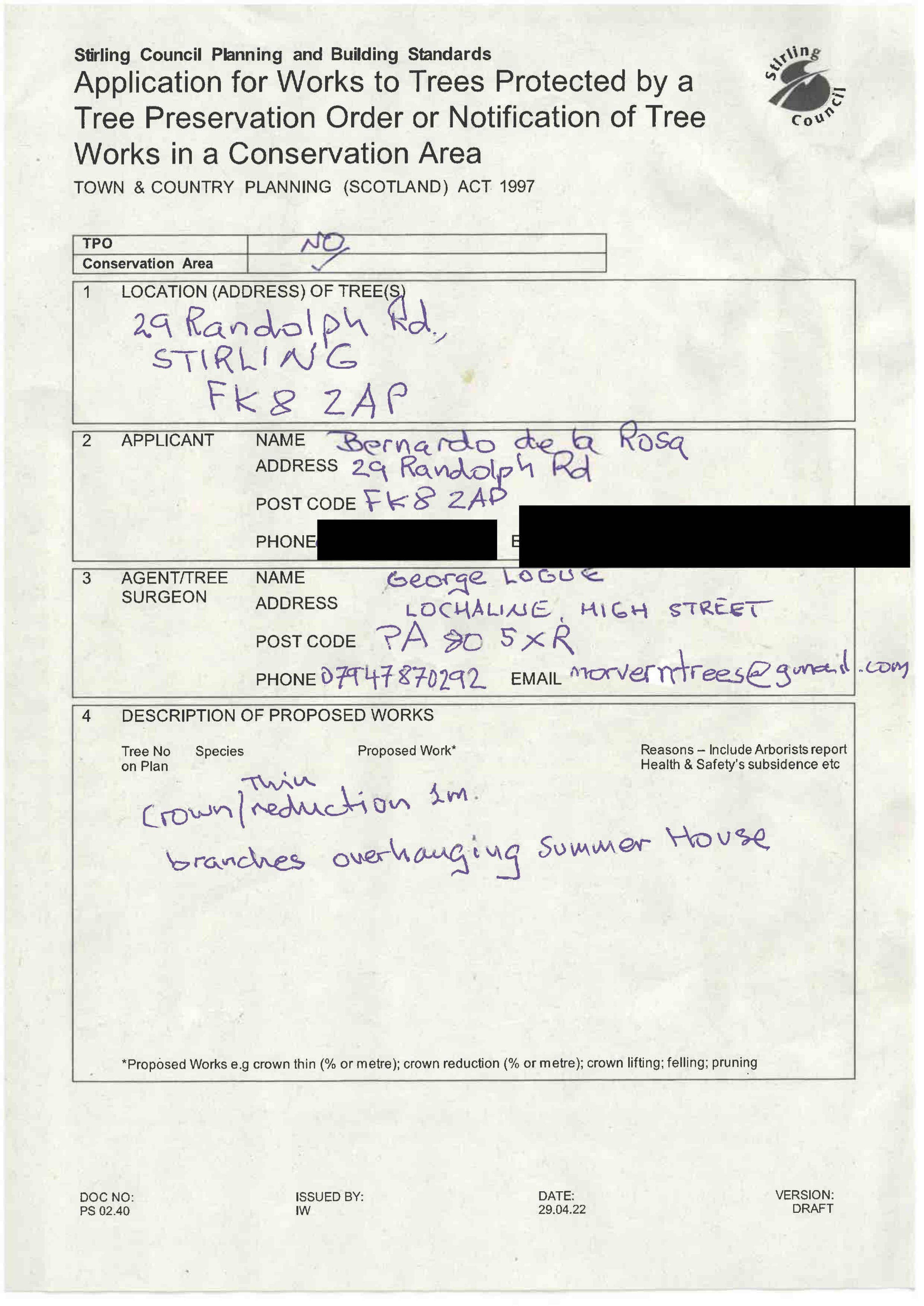 Planning document